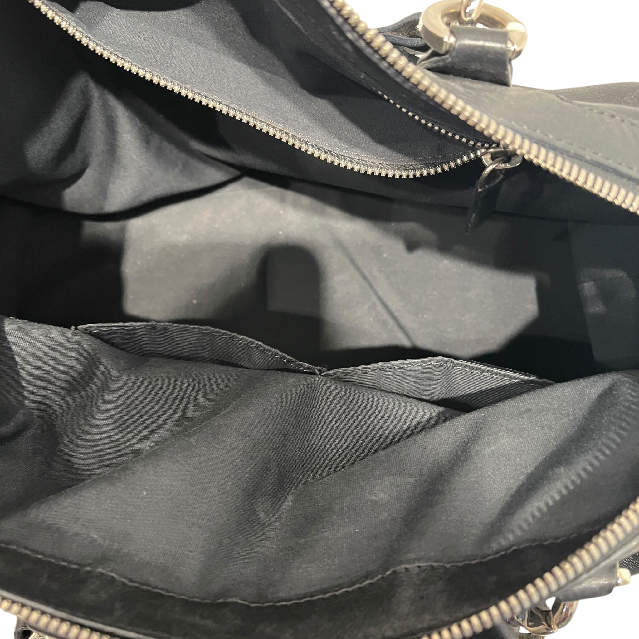 CELINE/Tote Bag/Leather/BLK/silver hardware view 4