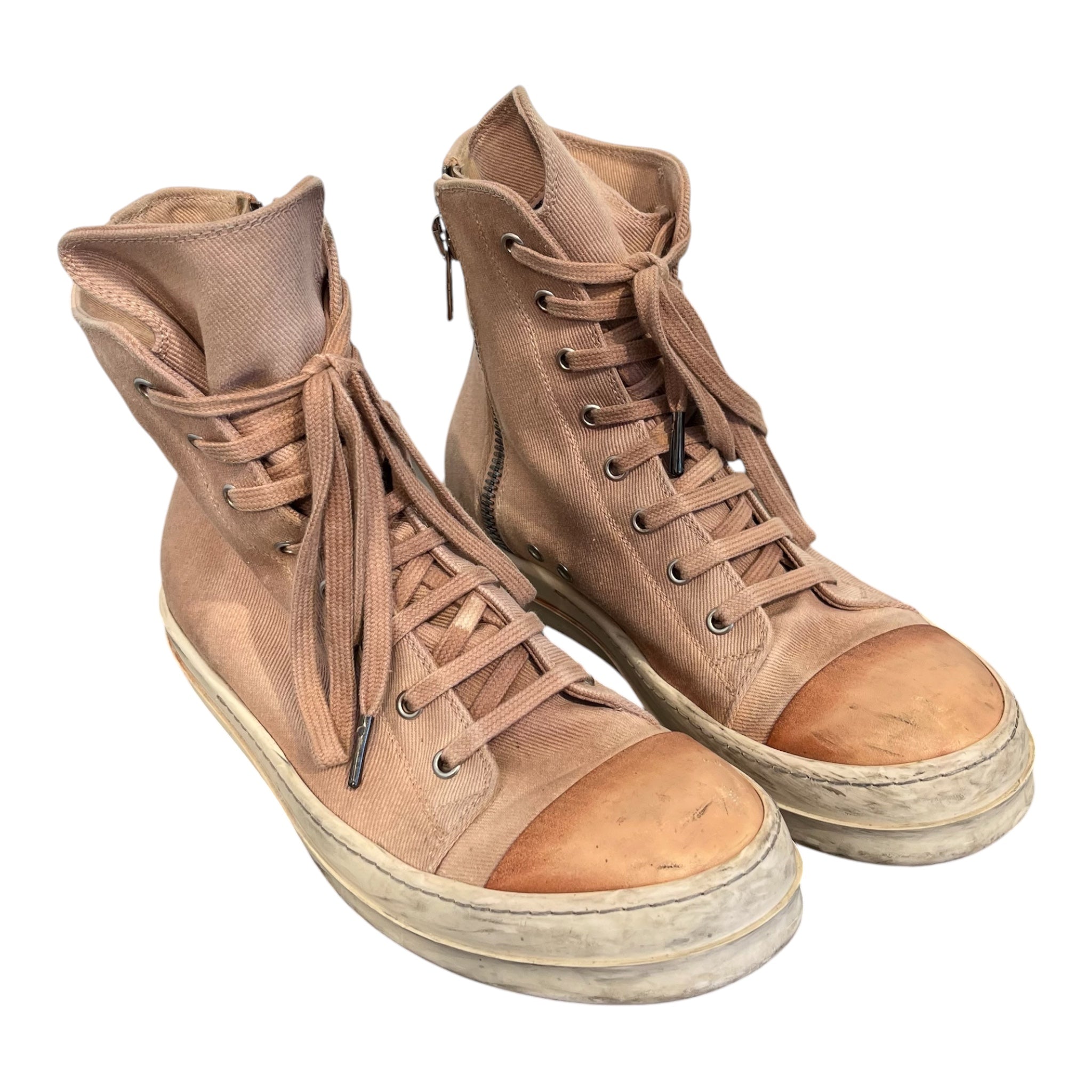 RICK OWENS DRKSHDW/Hi-Sneakers/EU 41/PNK/faded pink ramones view 1