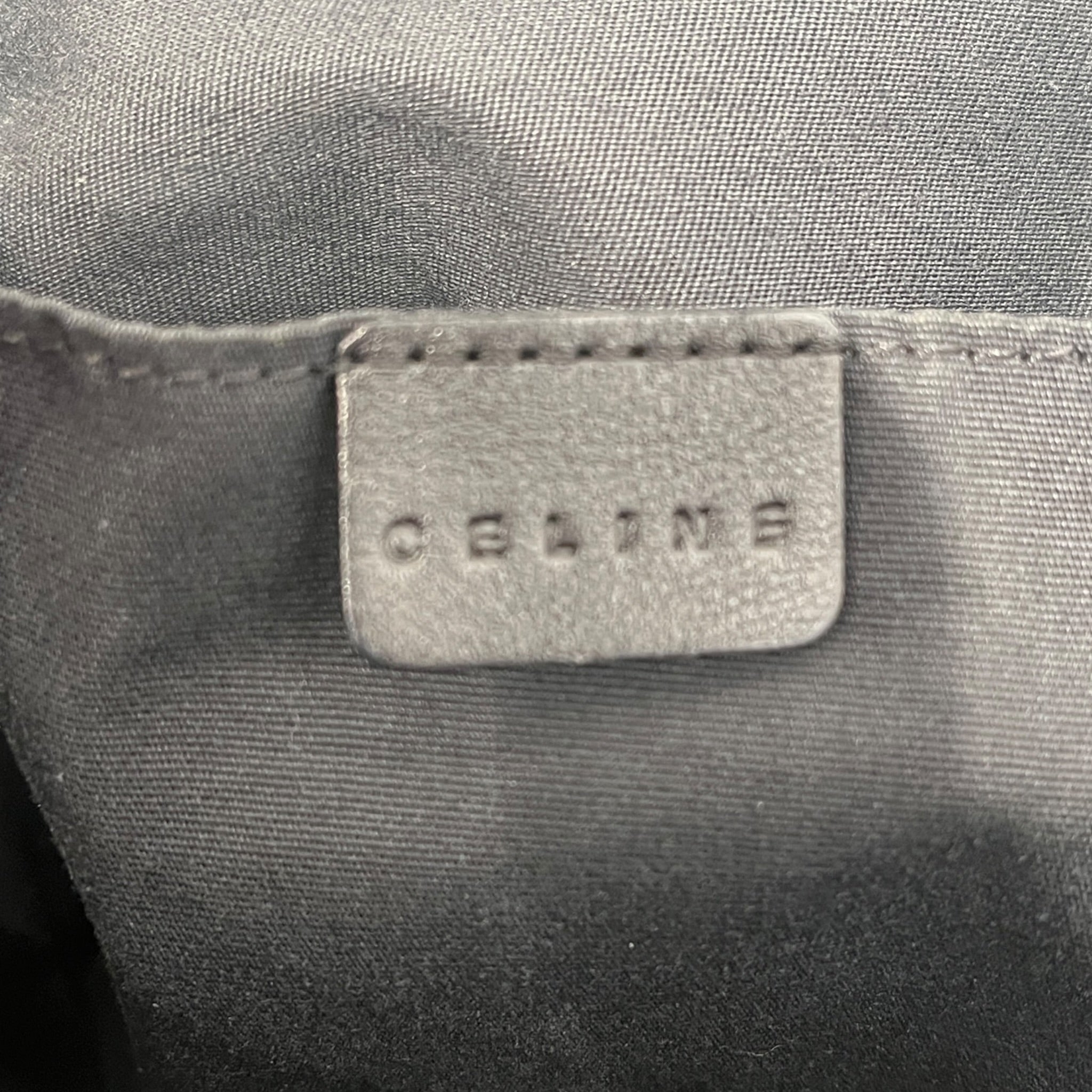 CELINE/Tote Bag/Leather/BLK/silver hardware view 5