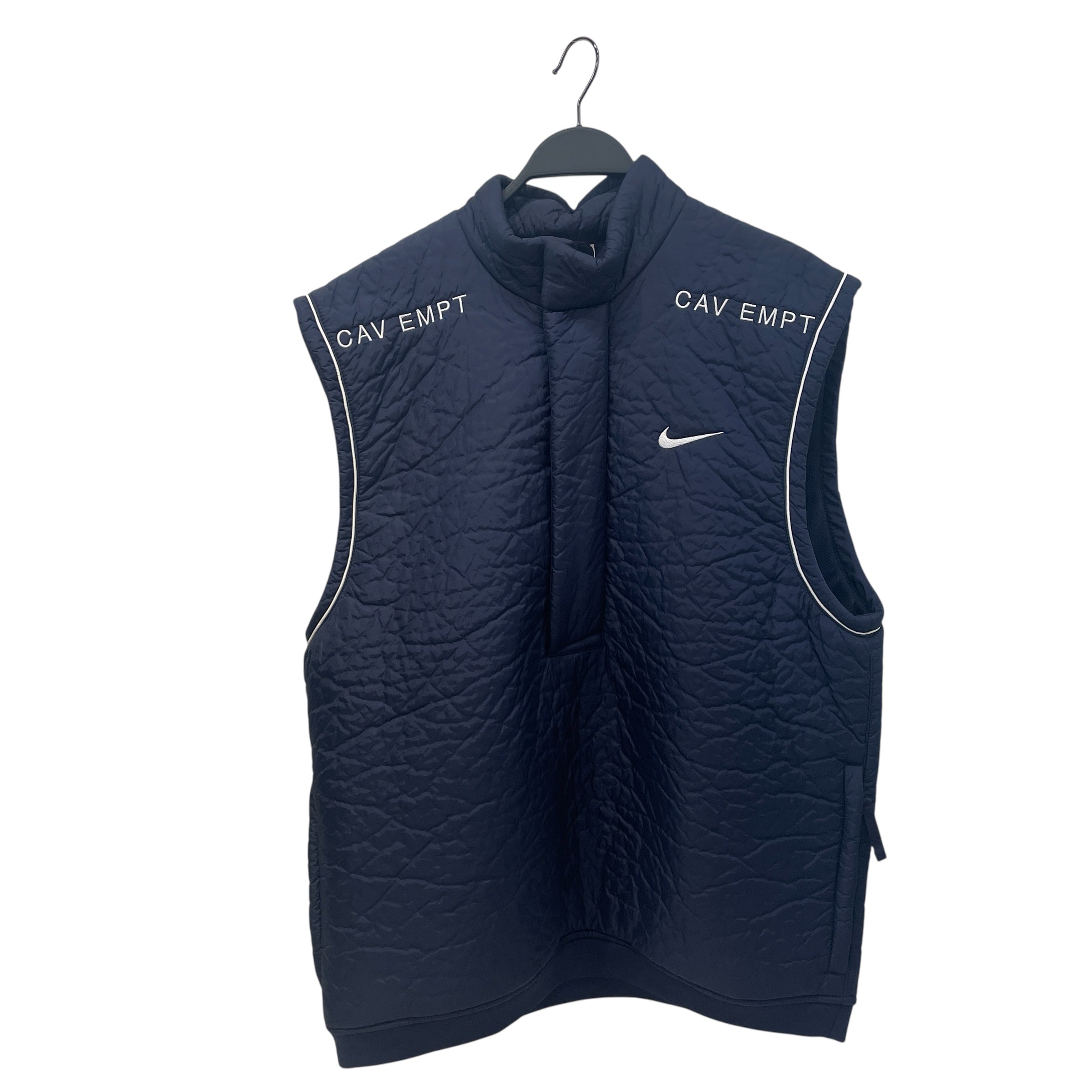 C.E(CAV EMPT)/NIKE/Puffer Vest/S/Nylon/NVY/ view 1
