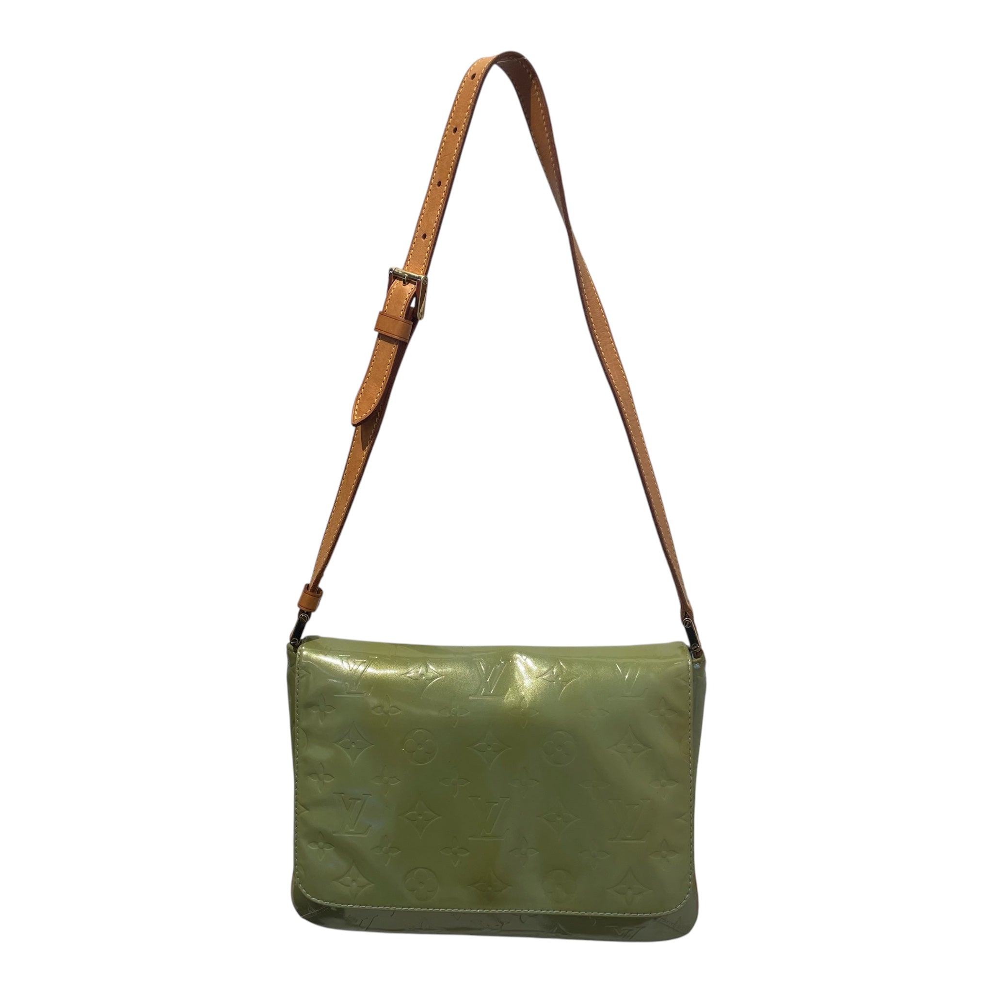LOUIS VUITTON/Hand Bag/Monogram/Leather/GRN/VERNIS THOMPSON STREET BAG view 1