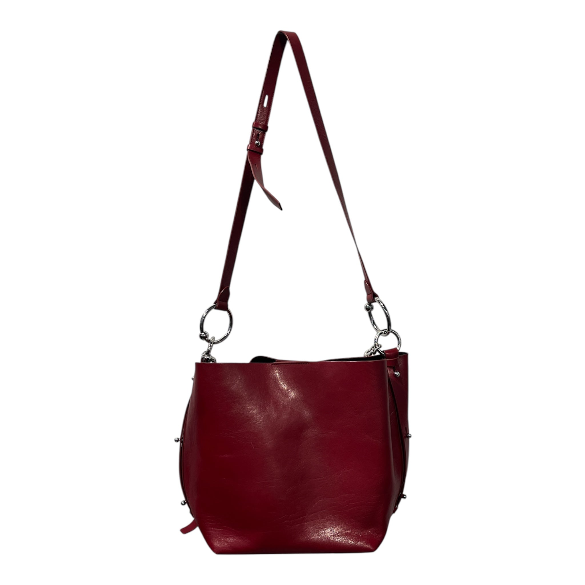 REBECCA MINKOFF/Hand Bag/Leather/RED/Silver Studded Dual Strap view 2