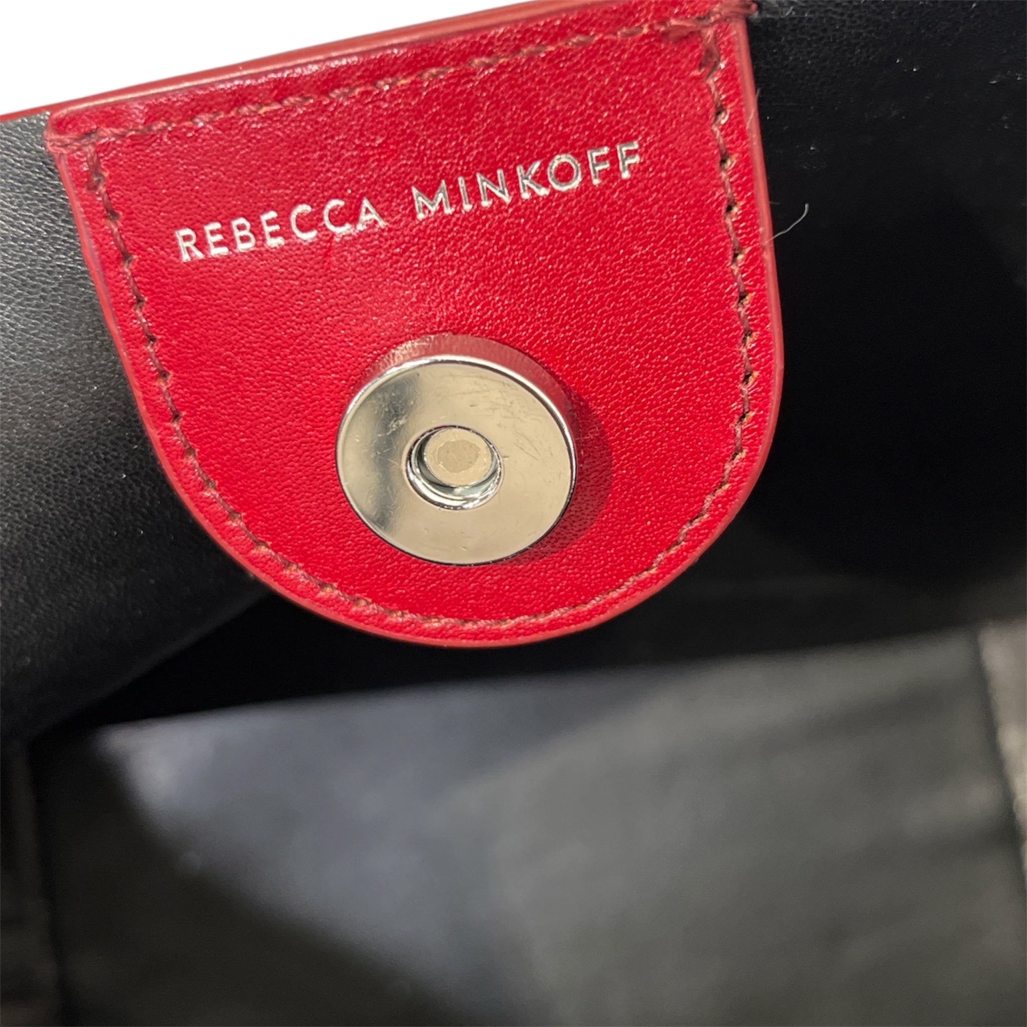 REBECCA MINKOFF/Hand Bag/Leather/RED/Silver Studded Dual Strap view 4