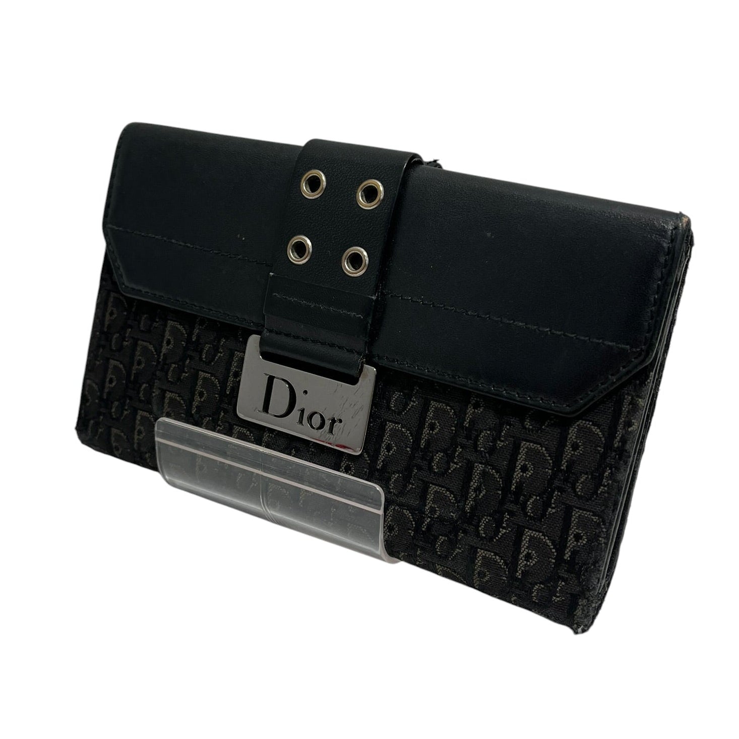 Christian Dior/Wallet/All Over Print/Leather/BLK/TROTTER CANVAS MONO view 1