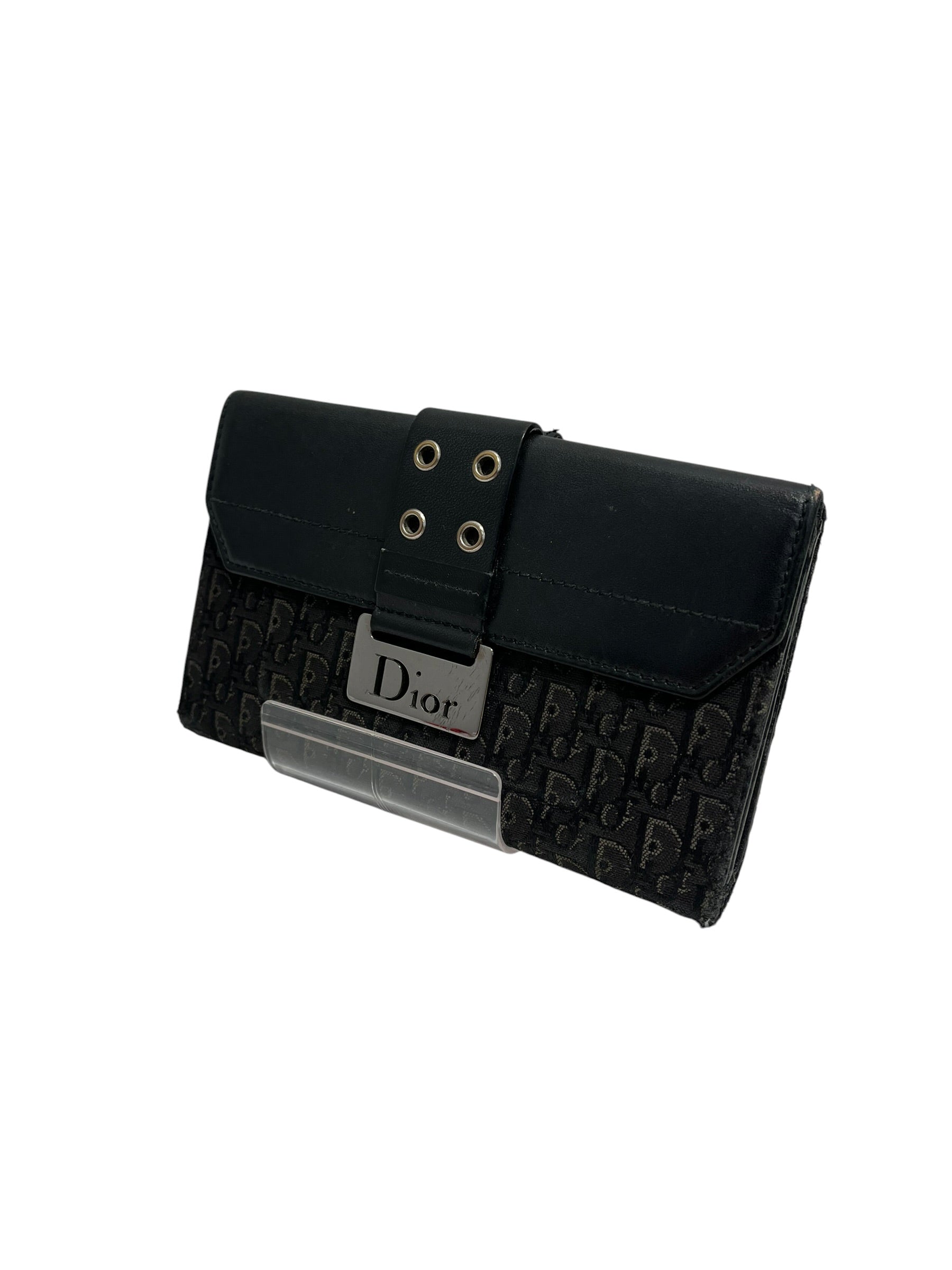 Christian Dior/Wallet/All Over Print/Leather/BLK/TROTTER CANVAS MONO view 1