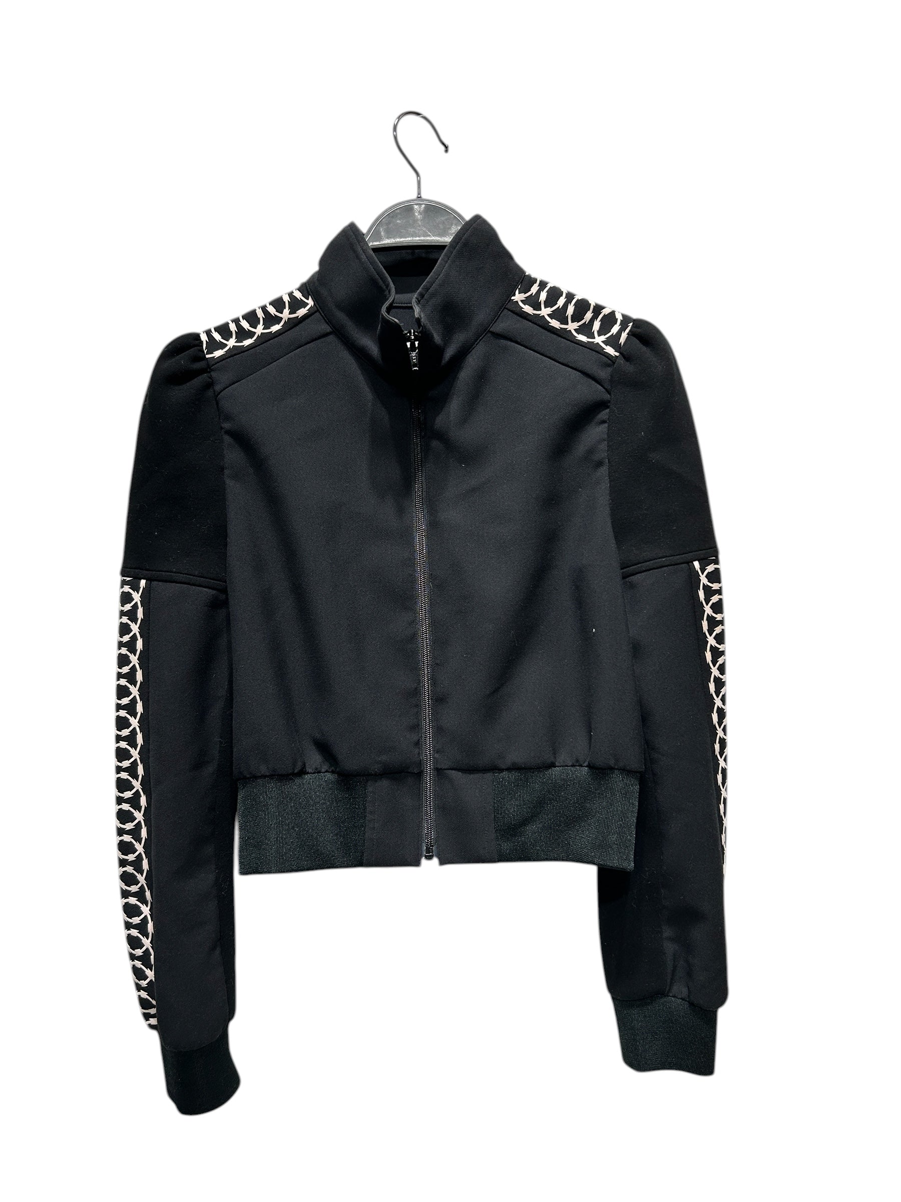 JUNYA WATANABE COMME des GARCONS/Jacket/M/BLK/SLEEVE GRAPHIC ZIP UP JKT view 1