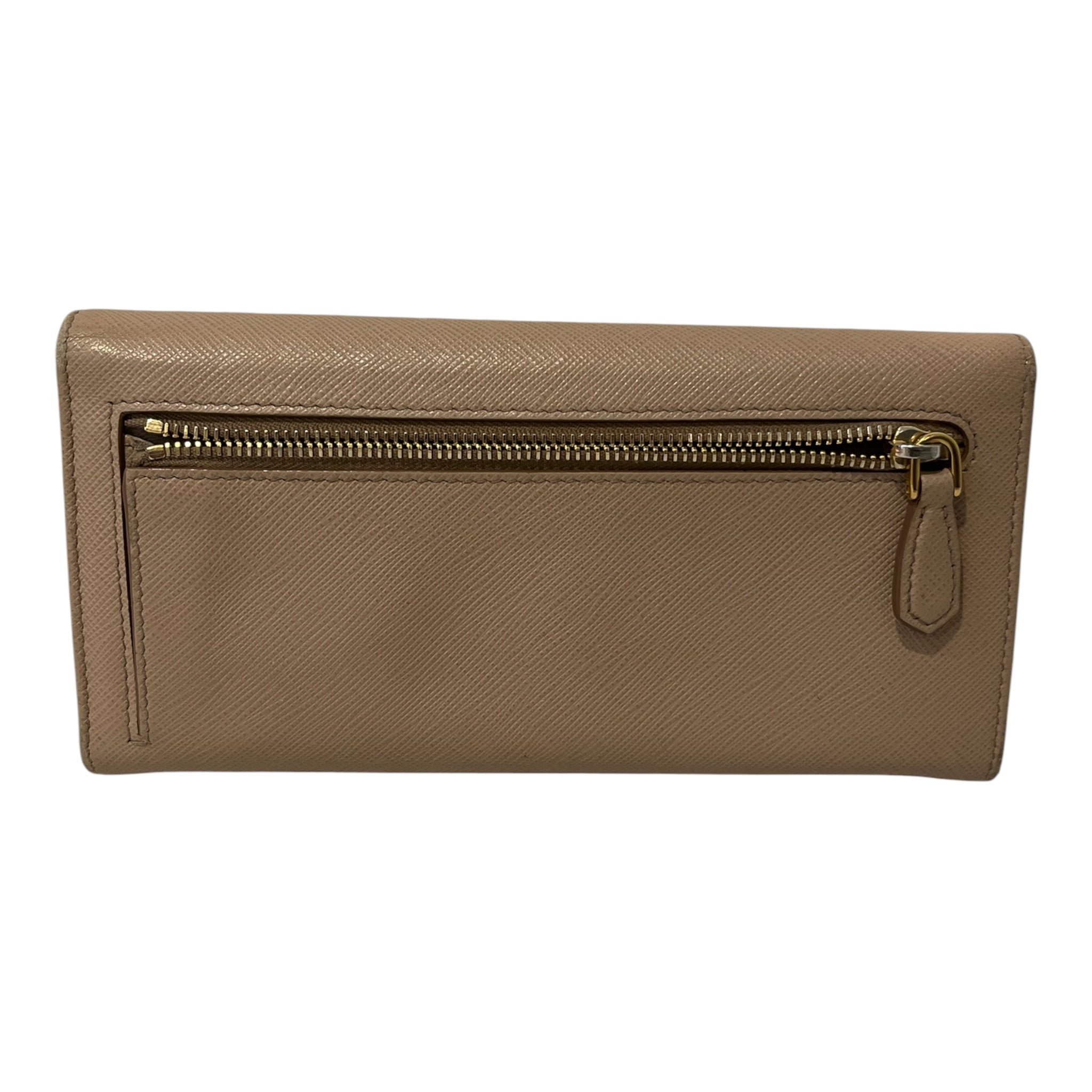 PRADA/Long Wallet/Leather/BRW/L's/GOLD HARDWARE view 2