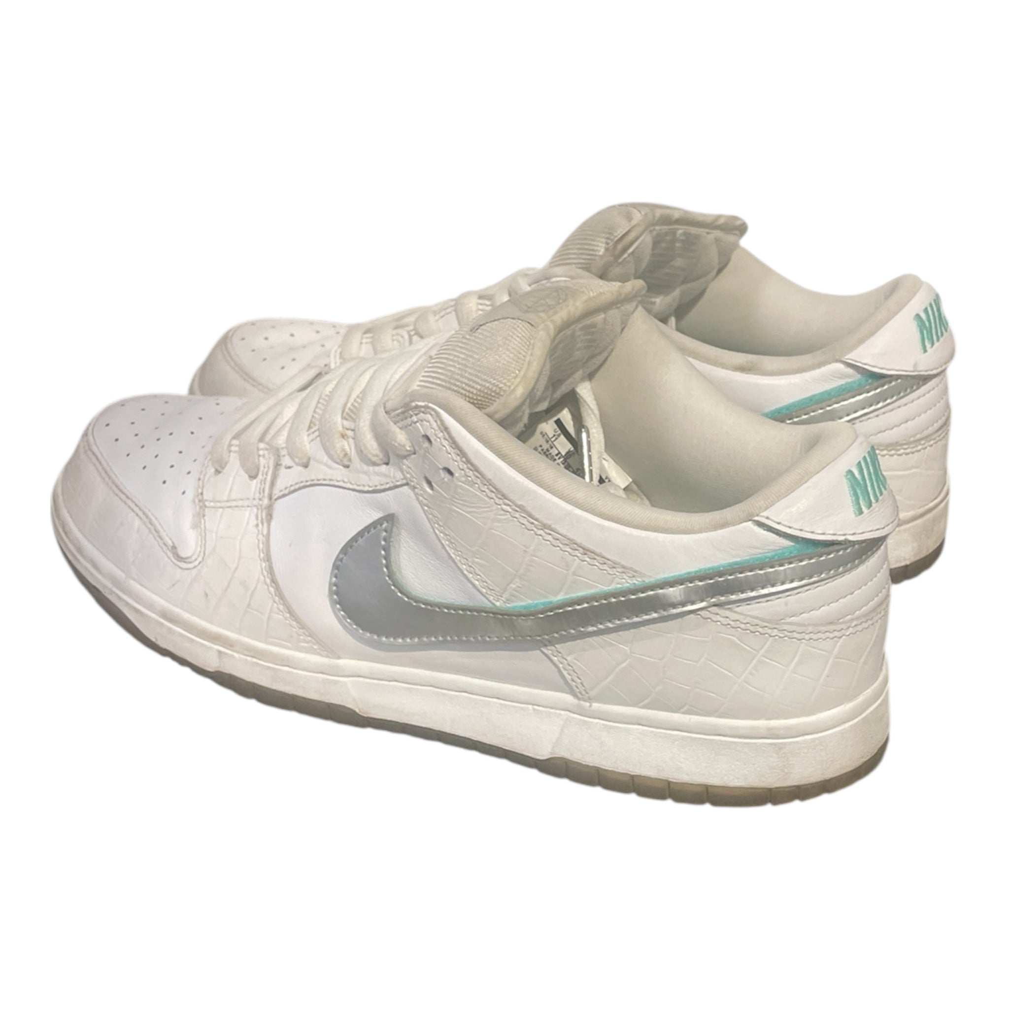 NIKE/Low-Sneakers/US 11/Cotton/WHT/nike sb dunk low white diamond view 2