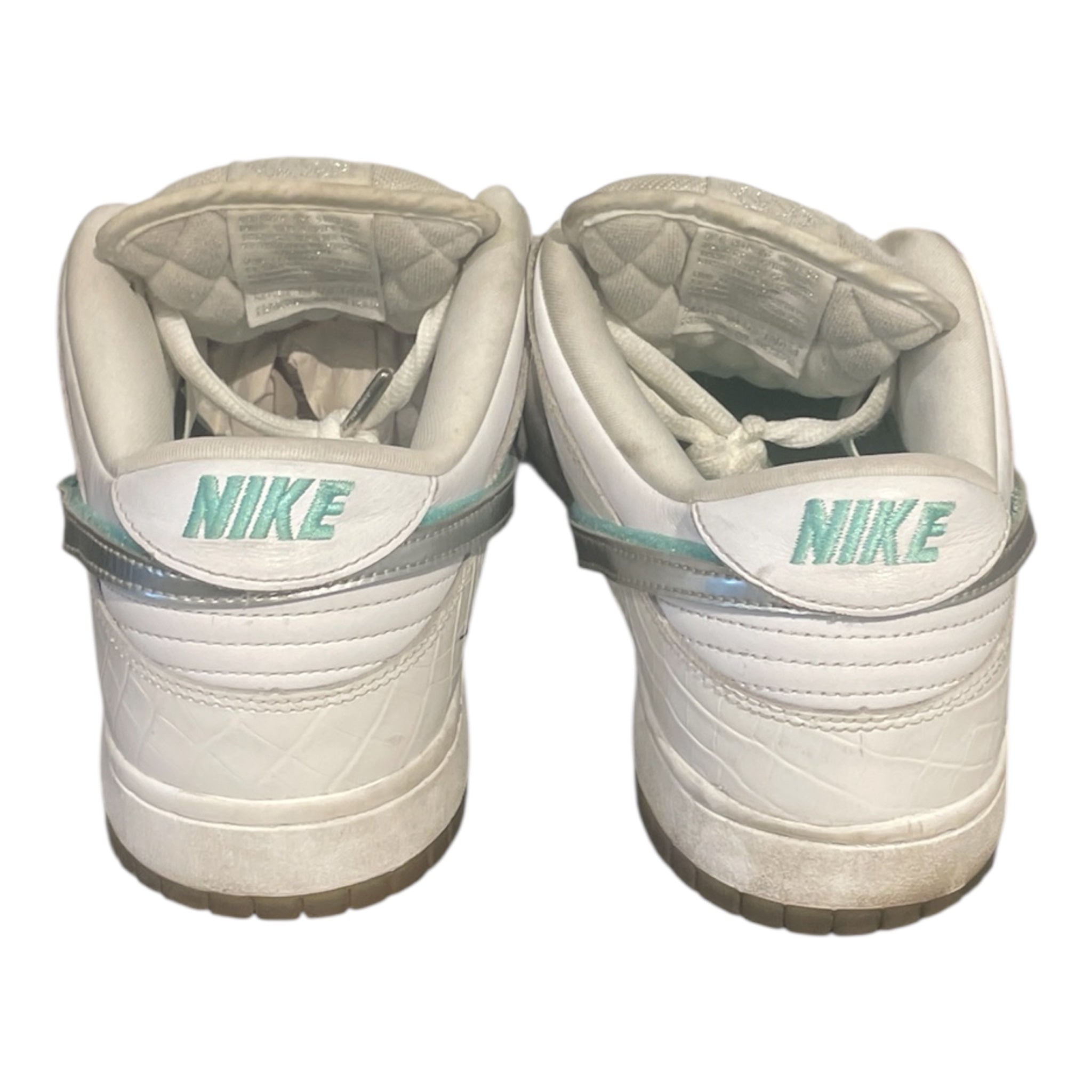 NIKE/Low-Sneakers/US 11/Cotton/WHT/nike sb dunk low white diamond view 3