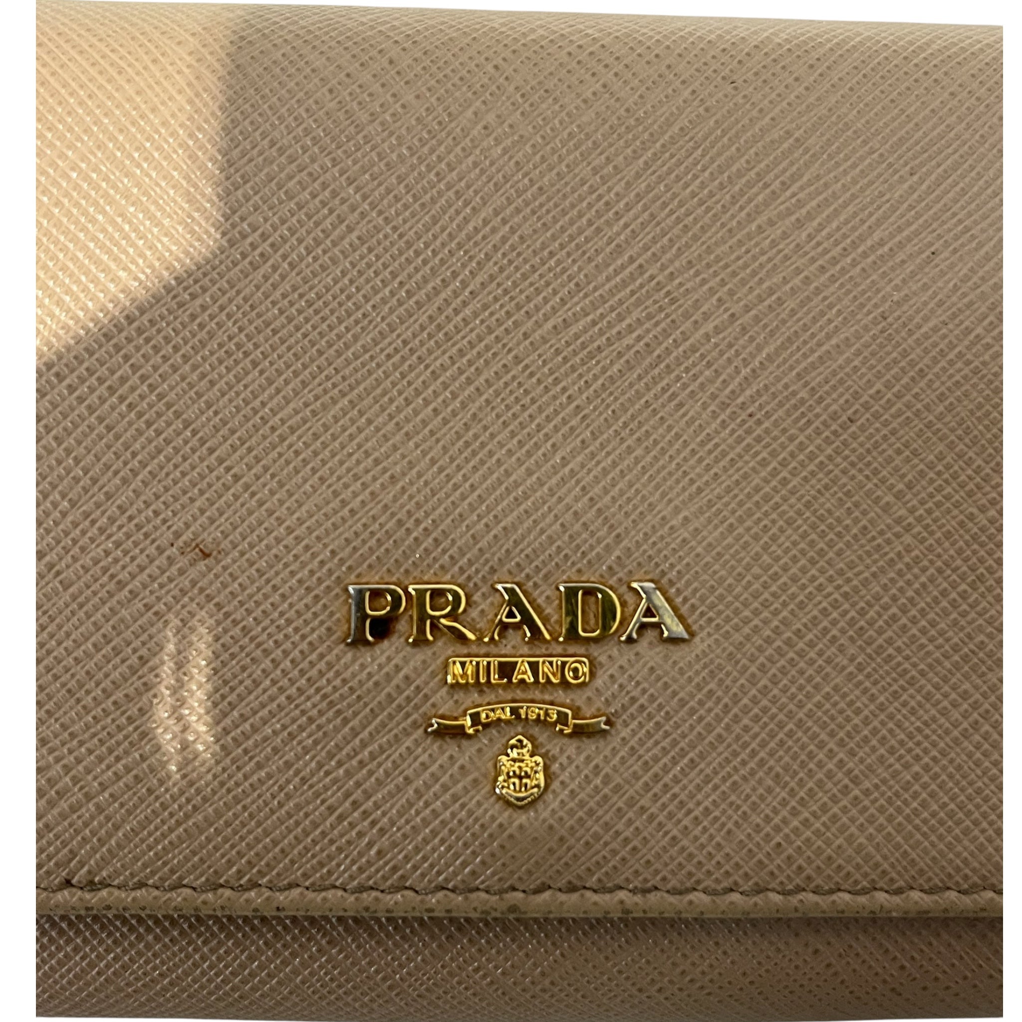 PRADA/Long Wallet/Leather/BRW/L's/GOLD HARDWARE view 4