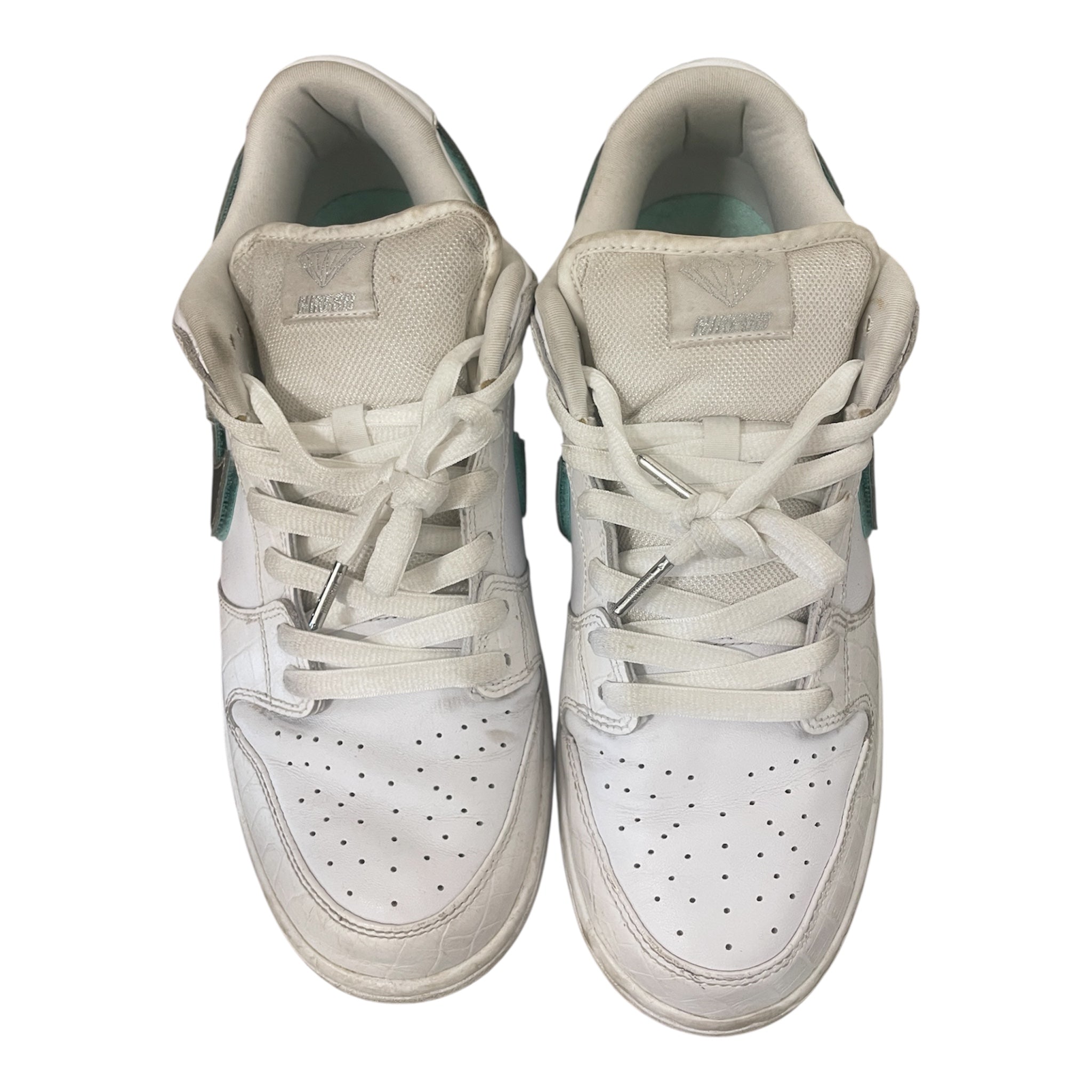 NIKE/Low-Sneakers/US 11/Cotton/WHT/nike sb dunk low white diamond view 5