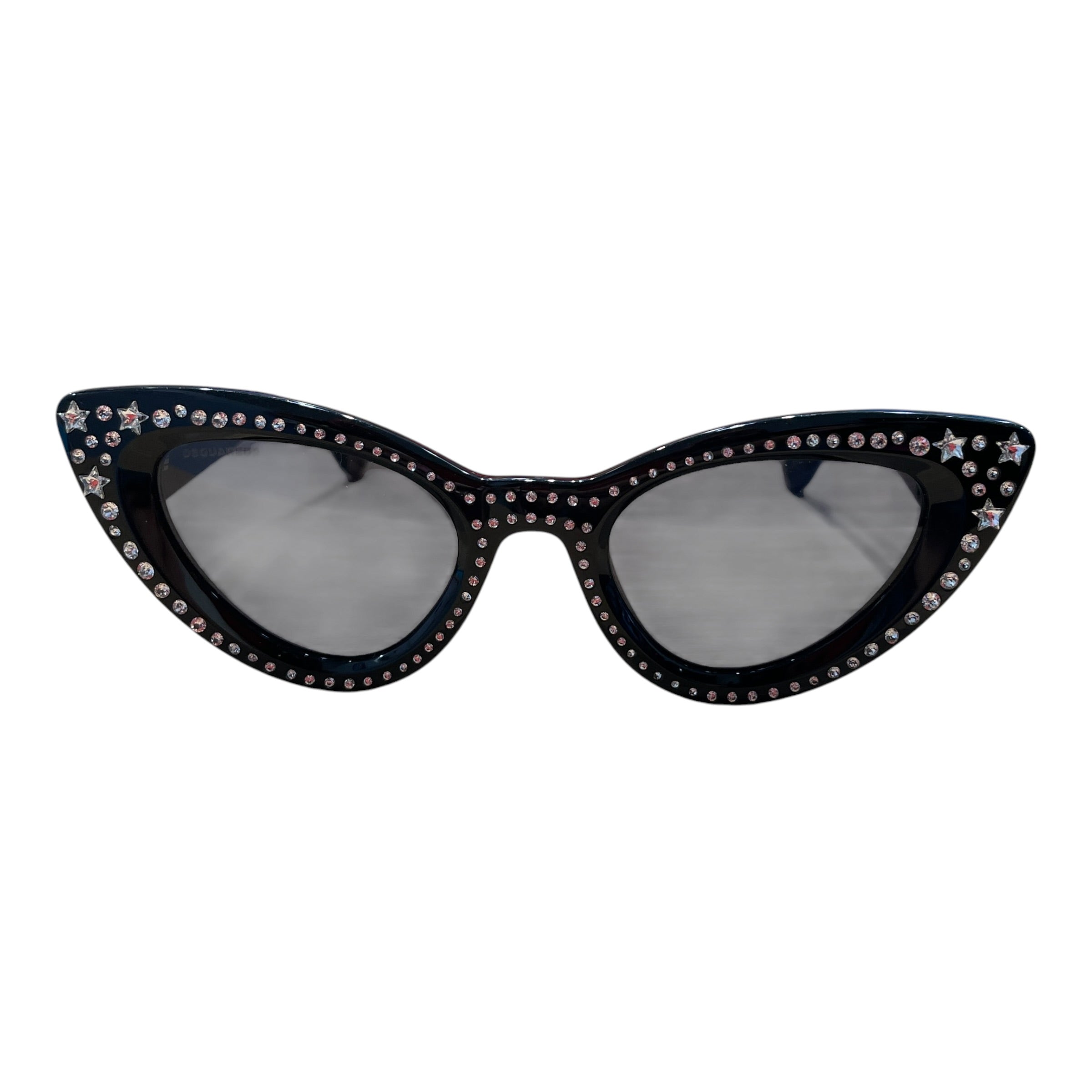 DSQUARED2/Sunglasses/Glitter/Plastic/BLK/L's/Crystal Cat Eye view 1