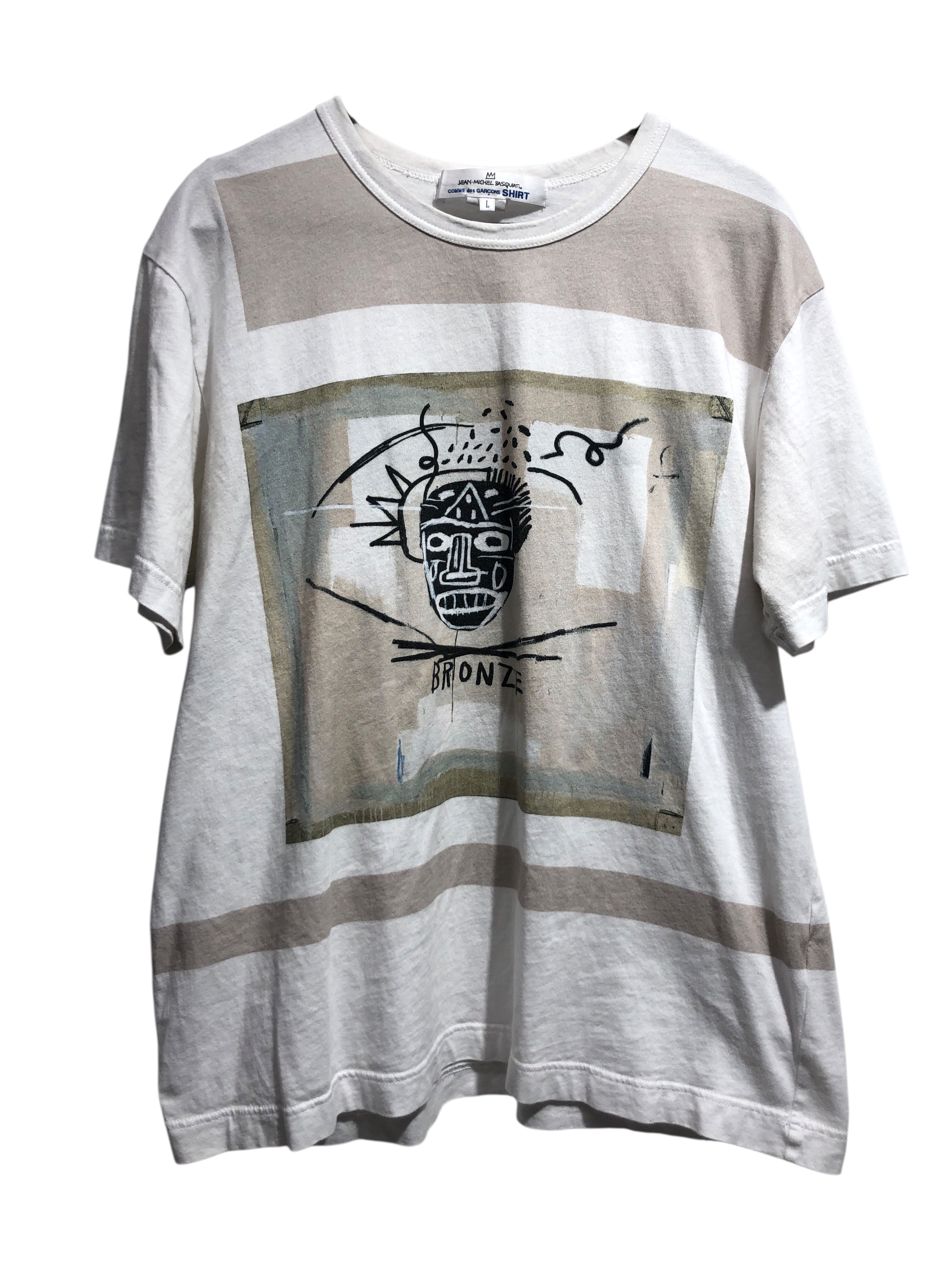 COMME des GARCONS SHIRT/T-Shirt/L/Cotton/WHT/Graphic/JEAN-MICHEL BASQUIAT W26105 view 1