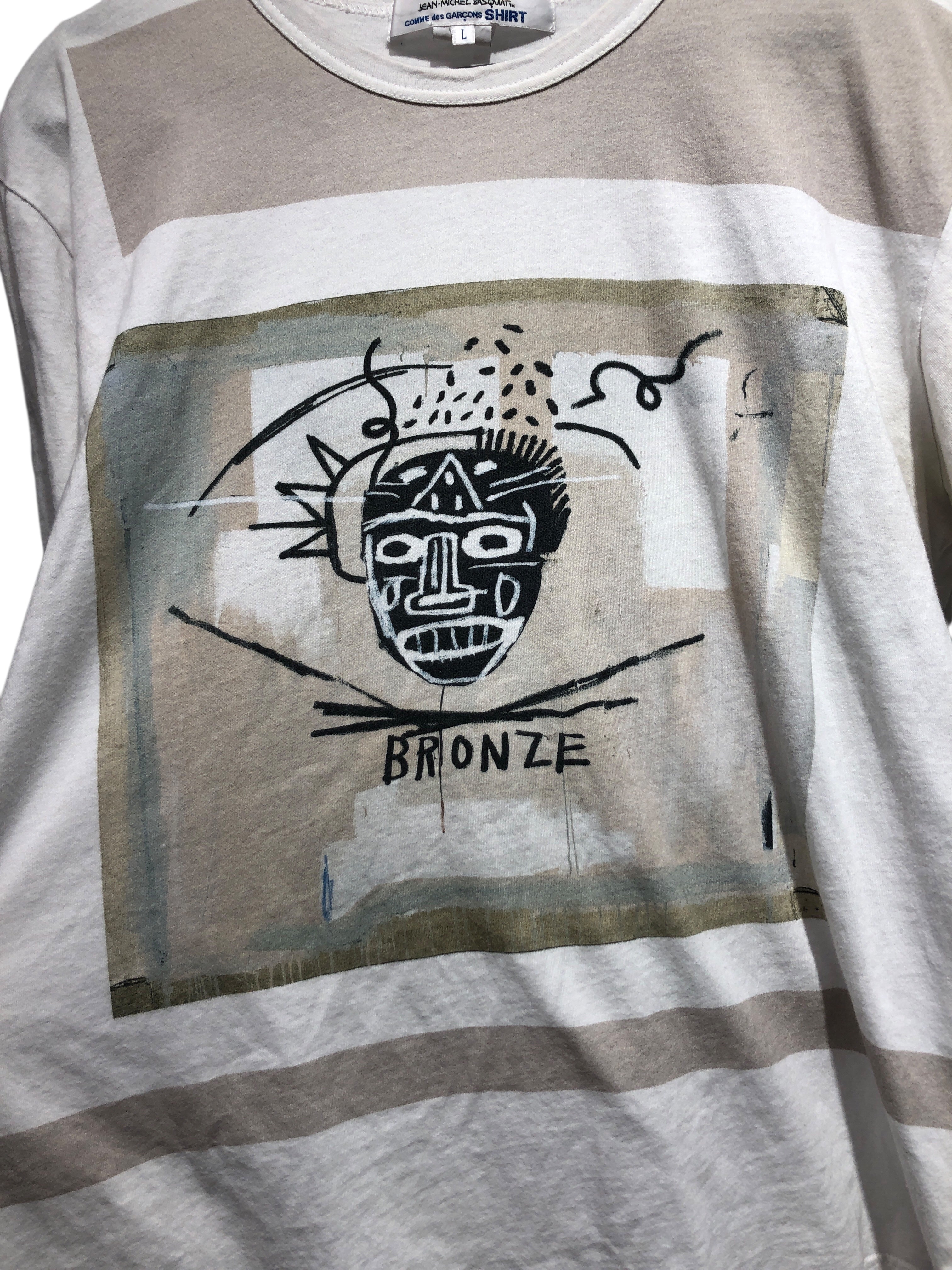 COMME des GARCONS SHIRT/T-Shirt/L/Cotton/WHT/Graphic/JEAN-MICHEL BASQUIAT W26105 view 2