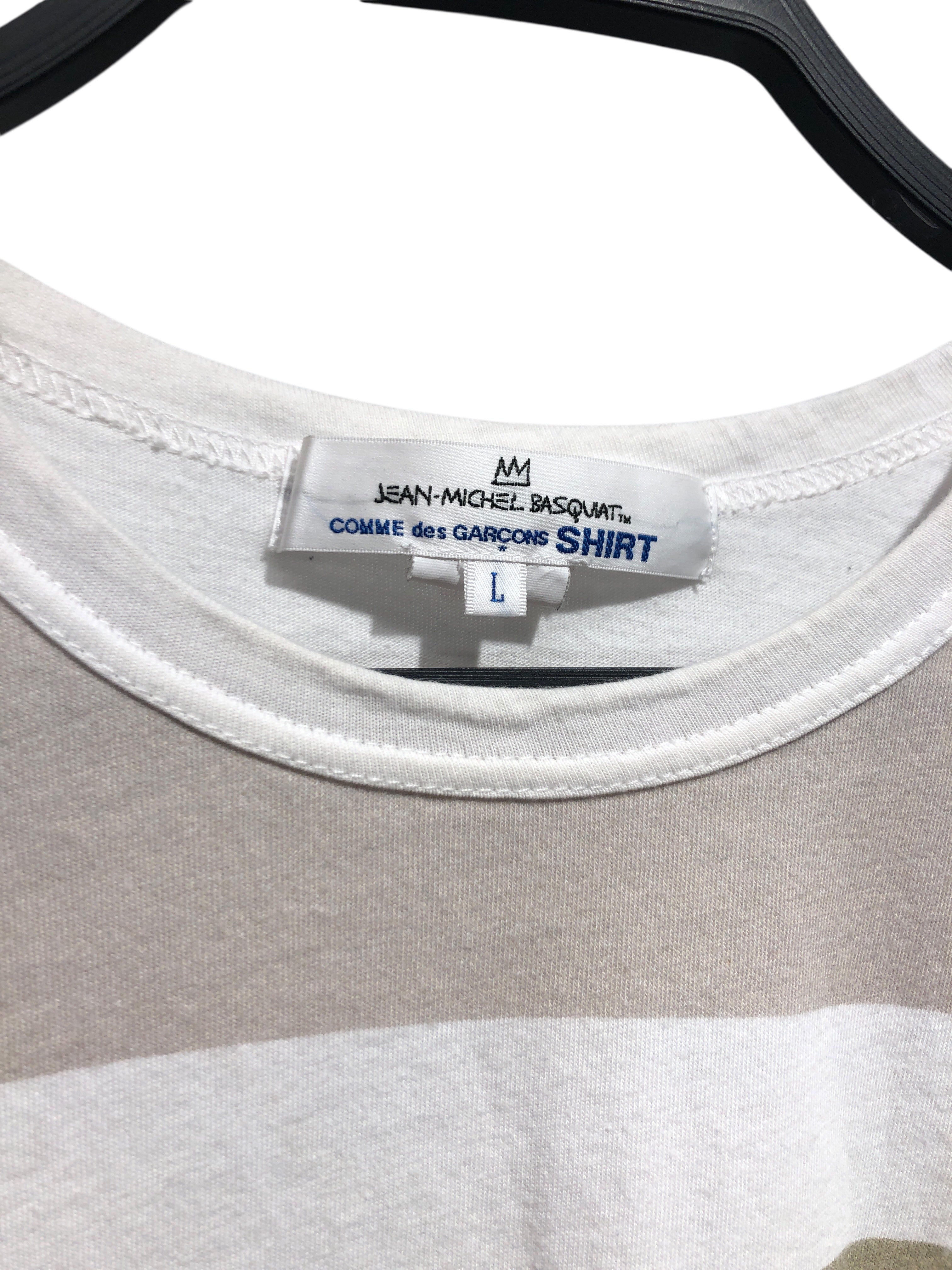 COMME des GARCONS SHIRT/T-Shirt/L/Cotton/WHT/Graphic/JEAN-MICHEL BASQUIAT W26105 view 3