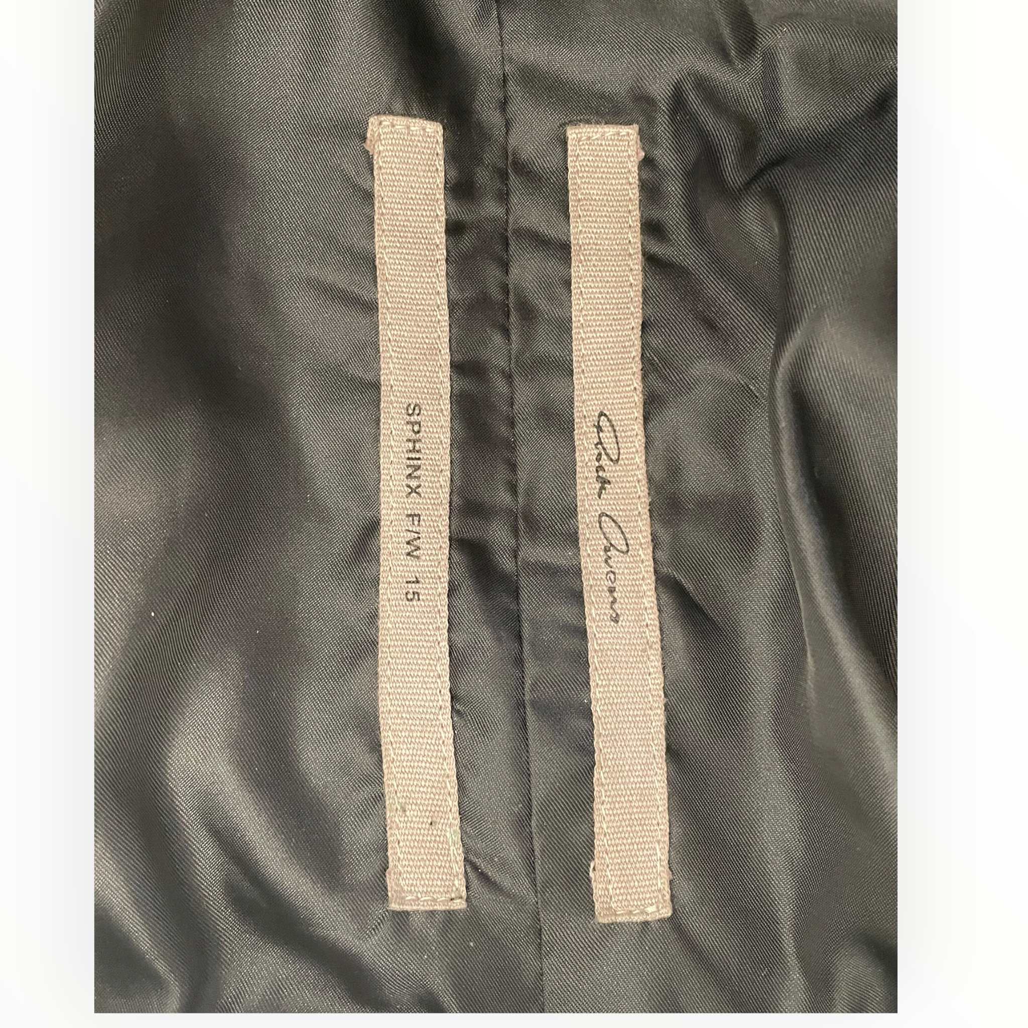 Rick Owens/Jacket/36/Cotton/BLK/sphinx f/w 15 view 3