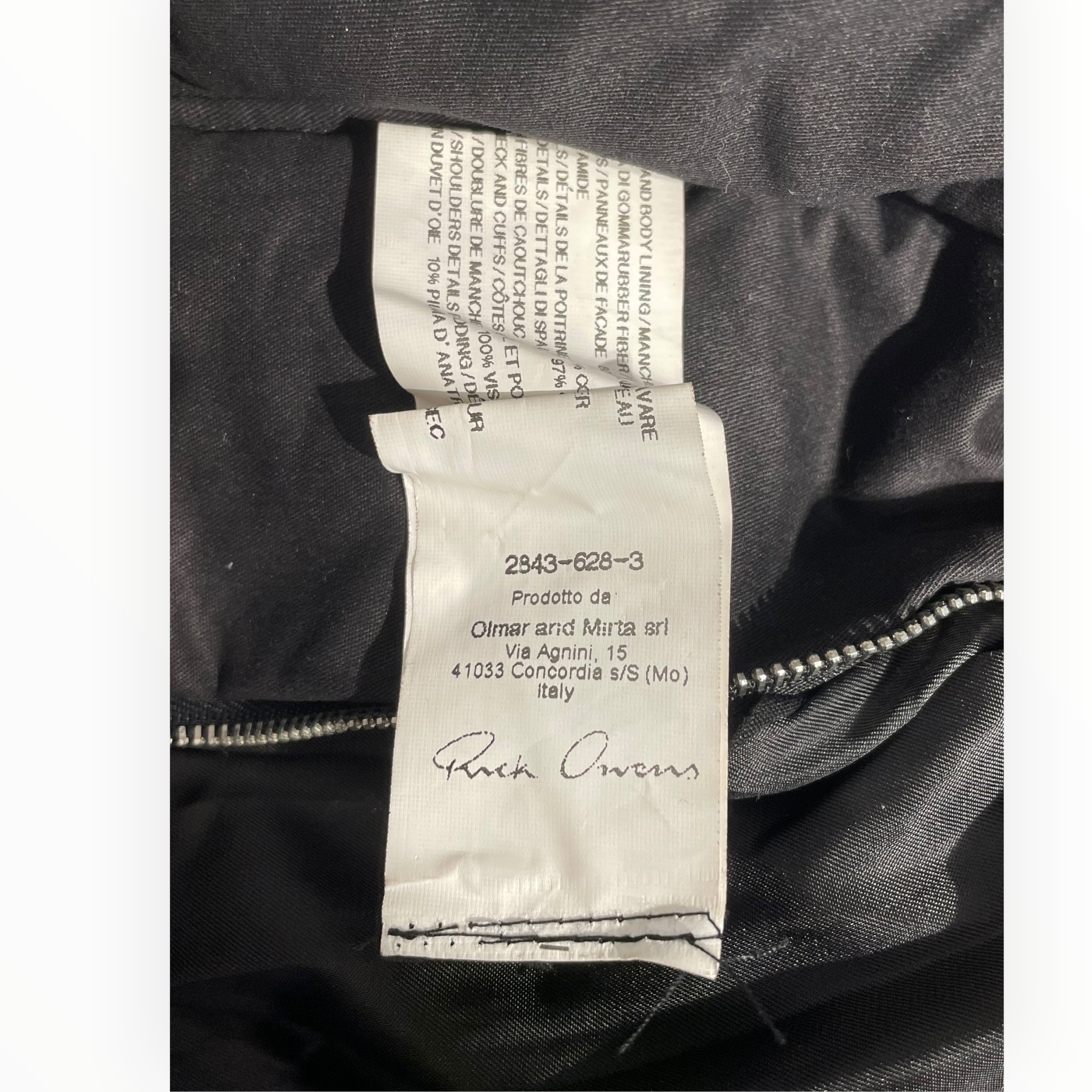 Rick Owens/Jacket/36/Cotton/BLK/sphinx f/w 15 view 4
