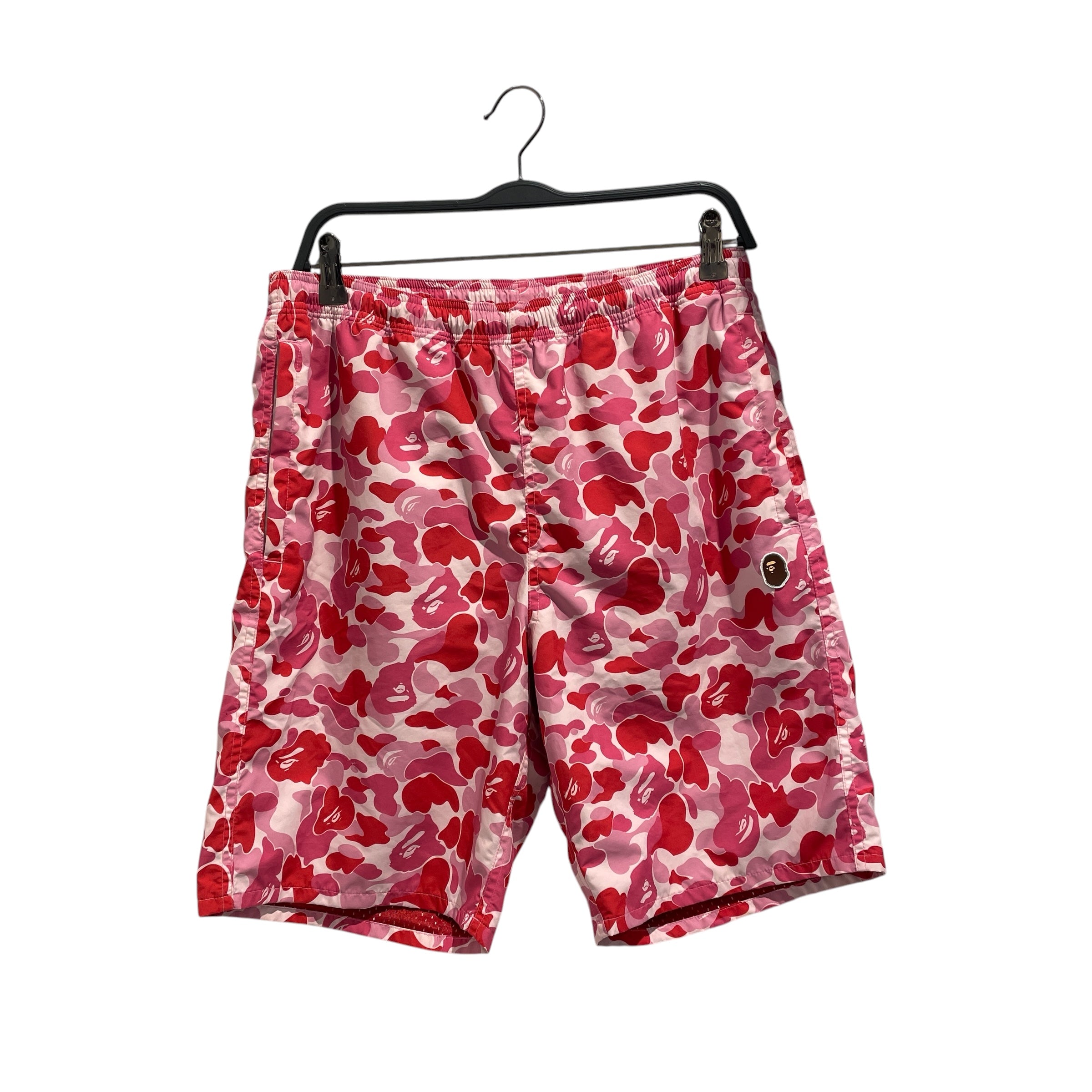 A BATHING APE/Shorts/L/Polyester/PNK/Camouflage/ABC Camo Swim Shorts view 1