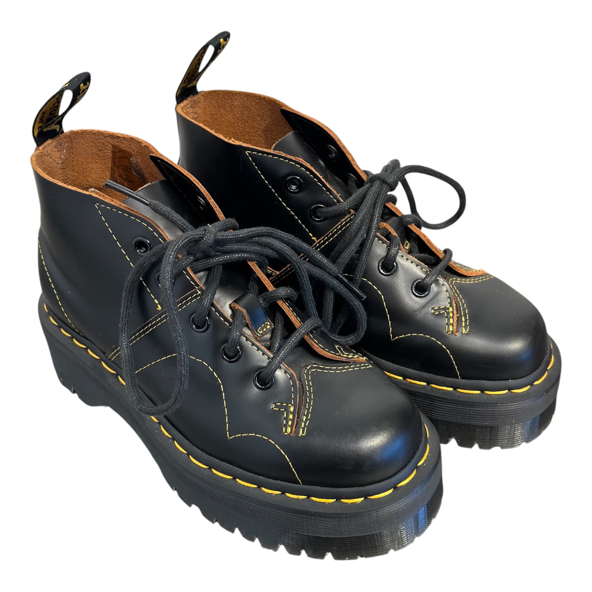 Dr.Martens/Boots/US 6/Leather/BLK/Platform Church Quad view 1