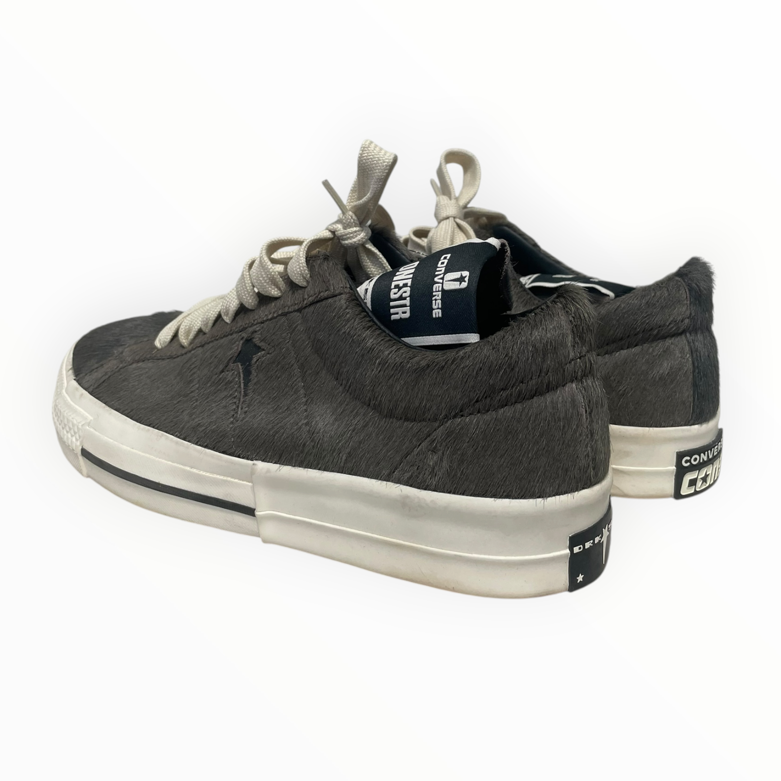 CONVERSE/RICK OWENS DRKSHDW/Low-Sneakers/US 12/Fur/GRY/ONE STAR view 2