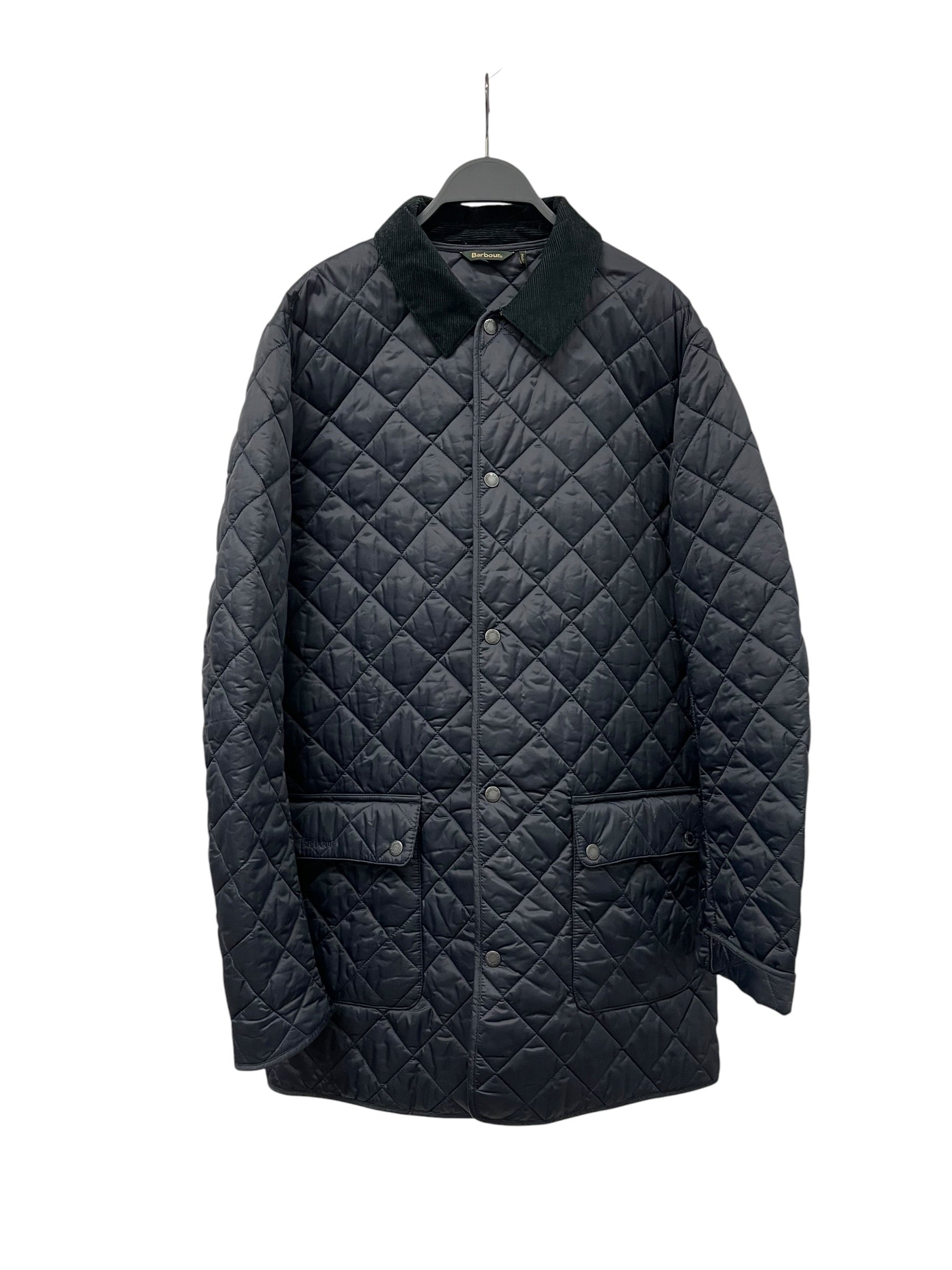 Barbour/Quilted Jkt/L/Polyester/NVY/LONG QUILTED/CORD COLLAR view 1