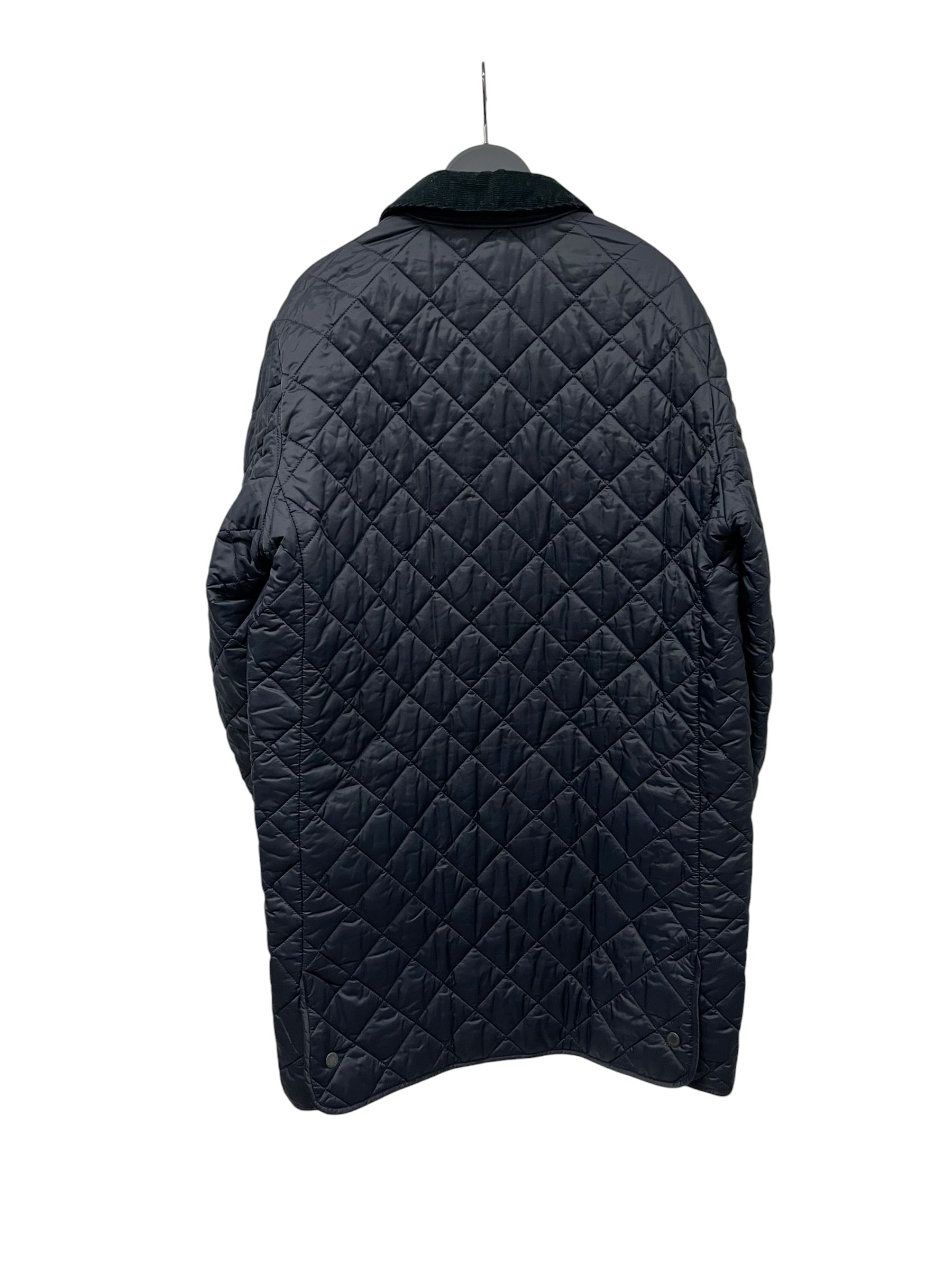 Barbour/Quilted Jkt/L/Polyester/NVY/LONG QUILTED/CORD COLLAR view 2
