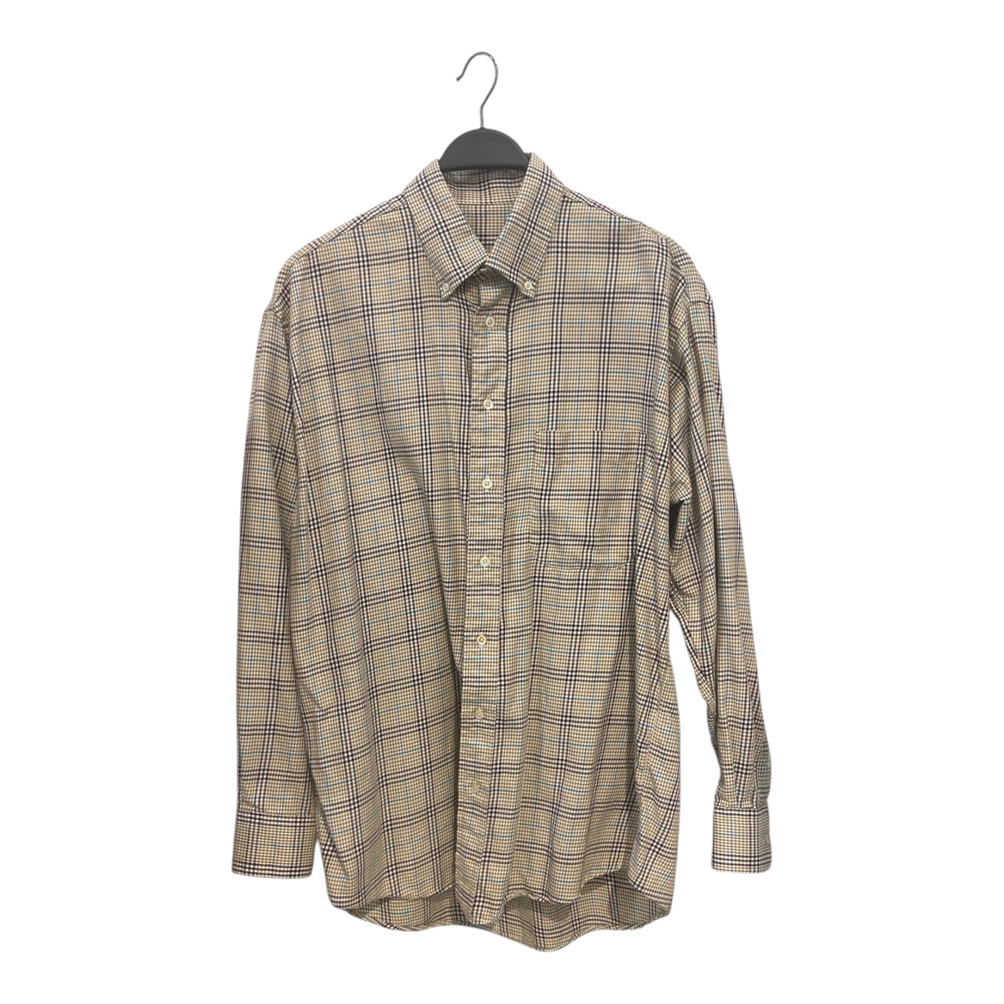 BURBERRYS/LS Shirt/L/Cotton/BEG/Houndstooth Check/BURBERRY BLUE BROWN TAN view 1