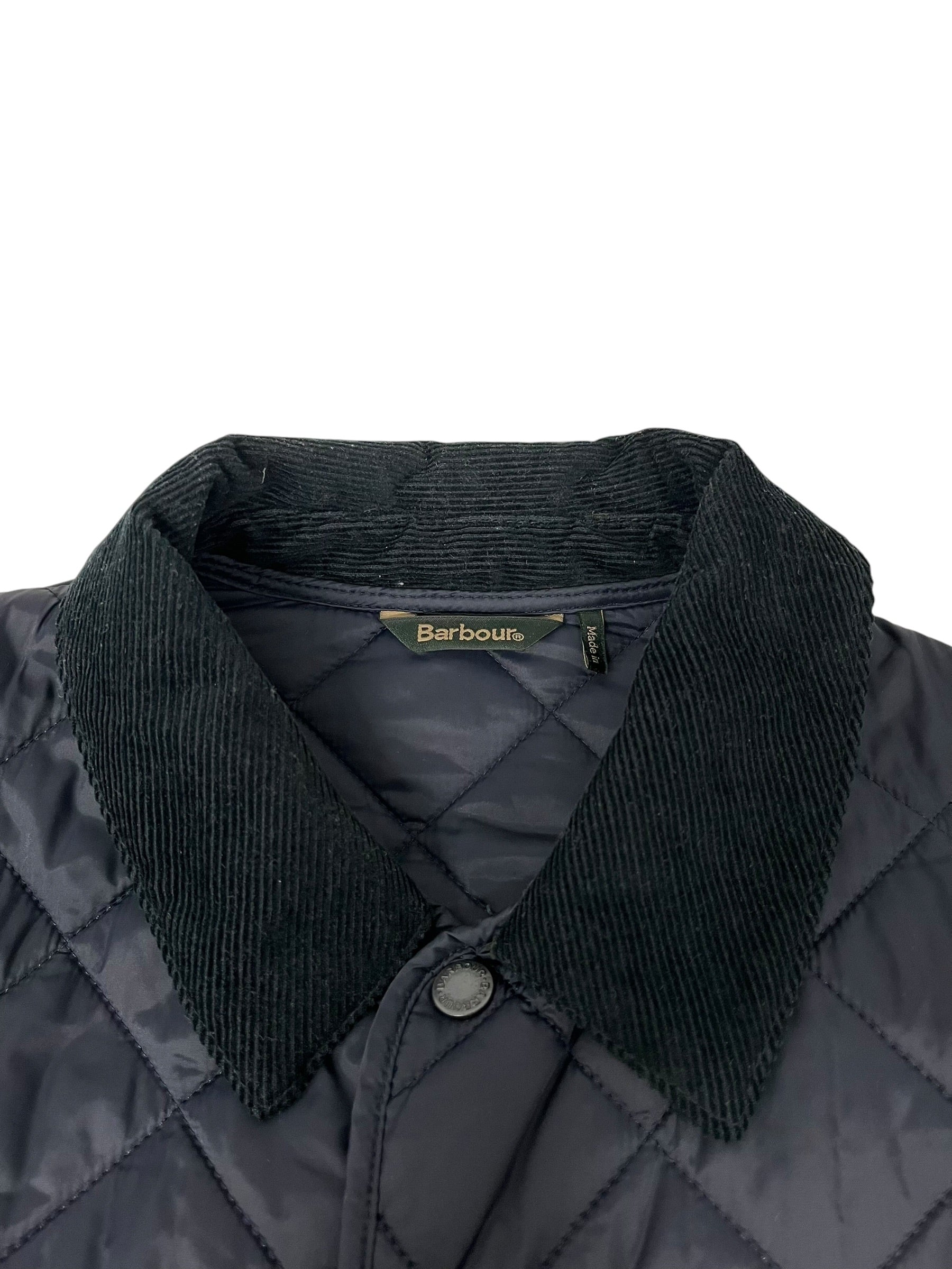 Barbour/Quilted Jkt/L/Polyester/NVY/LONG QUILTED/CORD COLLAR view 3