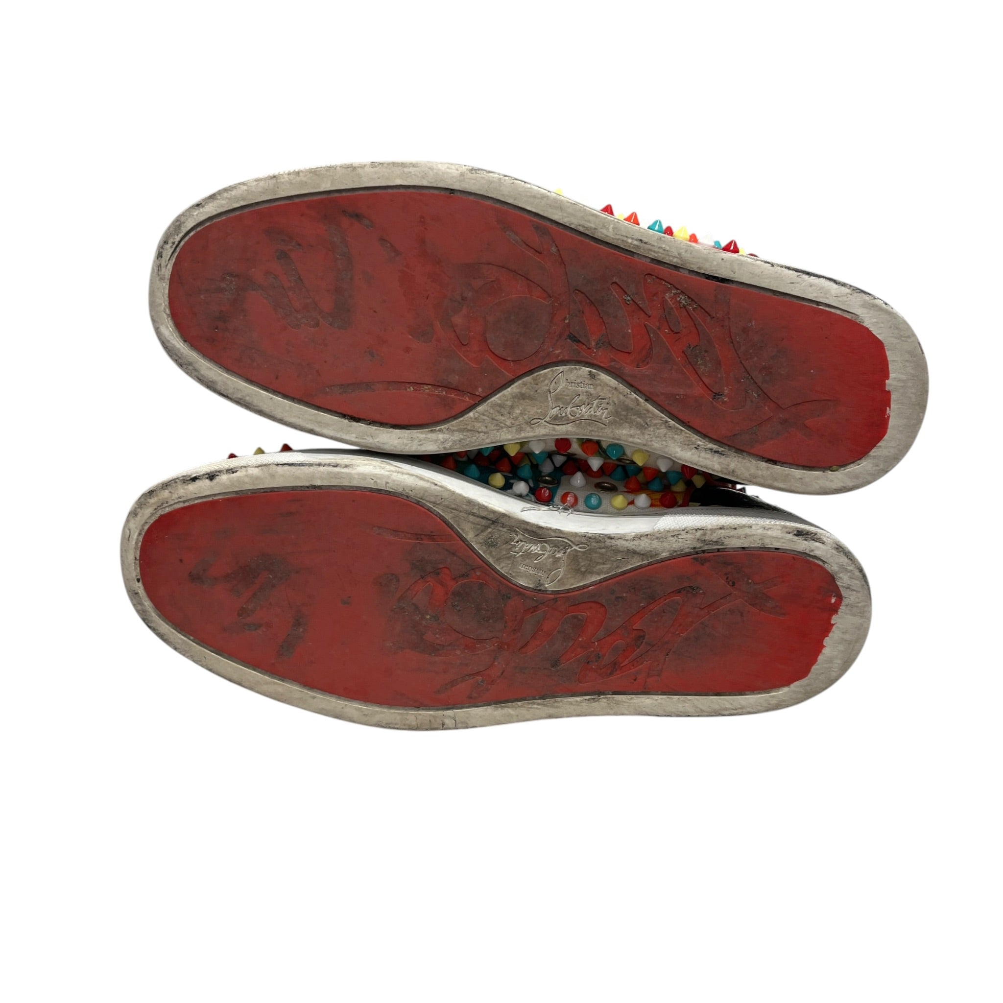 Christian Louboutin/Hi-Sneakers/US 8/Floral Pattern/Leather/GRN/SPIKES/HAWAIIAN PRINT view 4