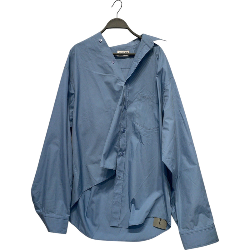 BALENCIAGA/LS Shirt/XXS/Cotton/BLU/SWING BUTTON UP
