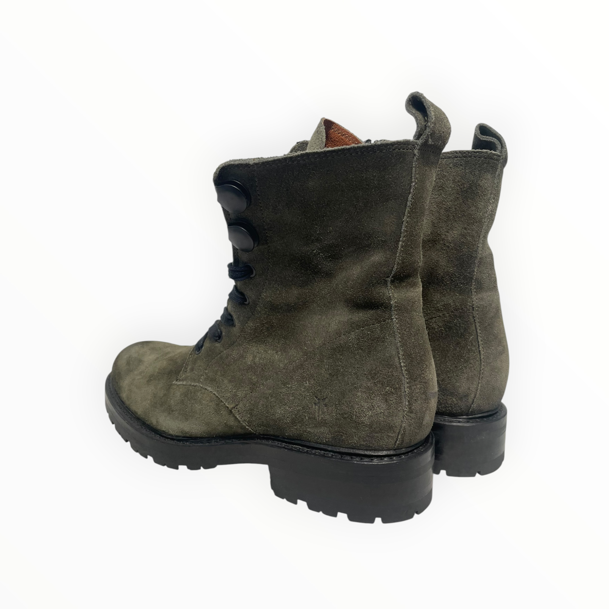 FRYE/Boots/US 8.5/Suede/GRN/LACE UP GREEN SUADE BOOTS view 2