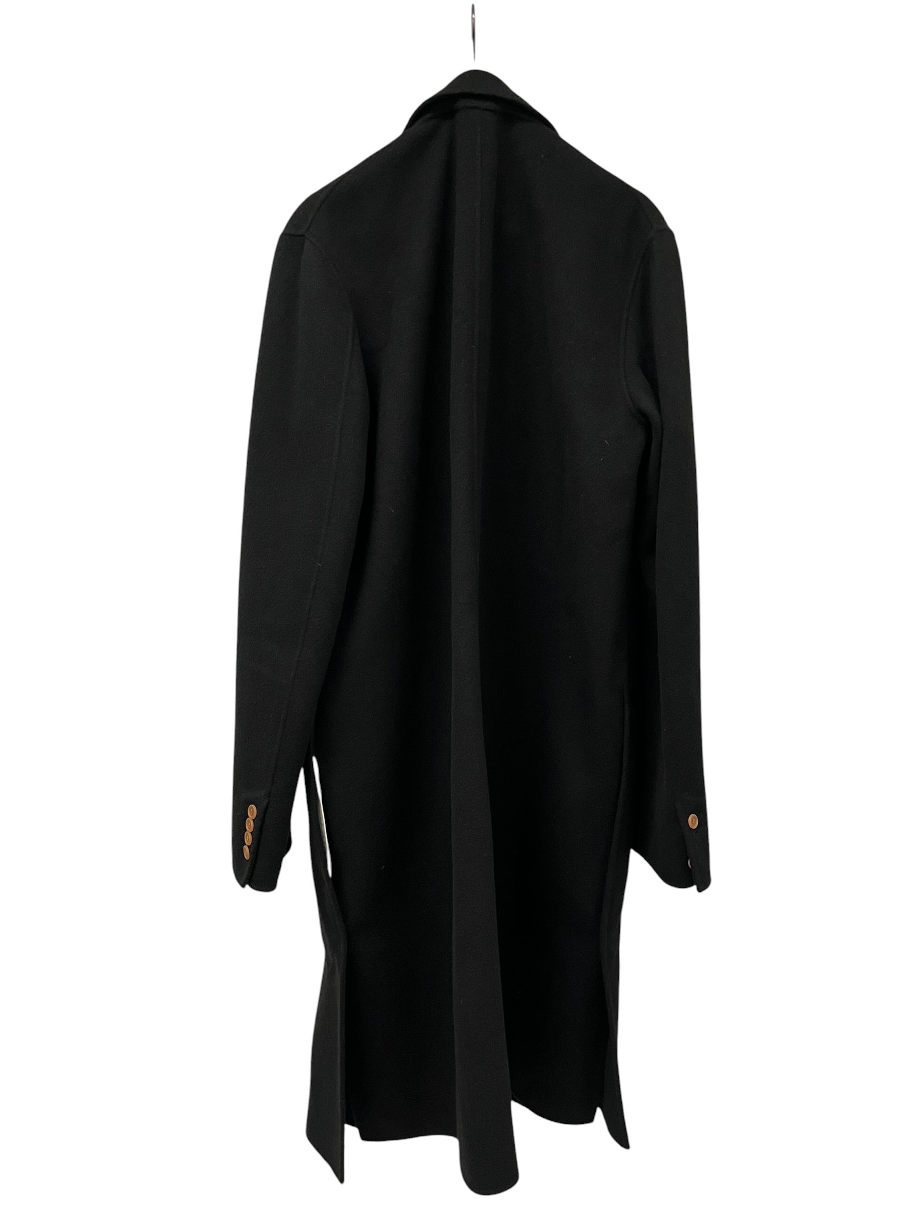 Helmut Lang/Coat/Wool/BLK/TAPED SEAMS TAN BUTTON view 2
