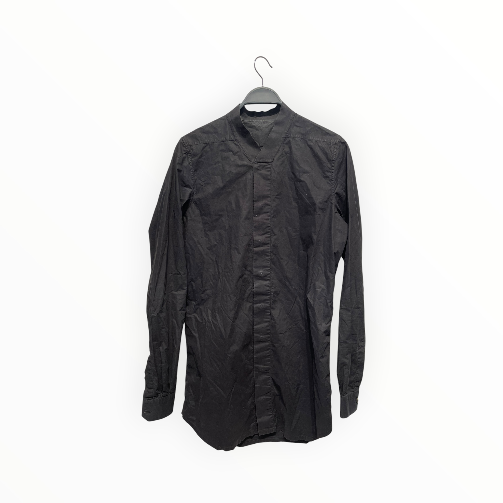 Rick Owens/LS Shirt/36/Cotton/BLK/Long Length/no collar view 1