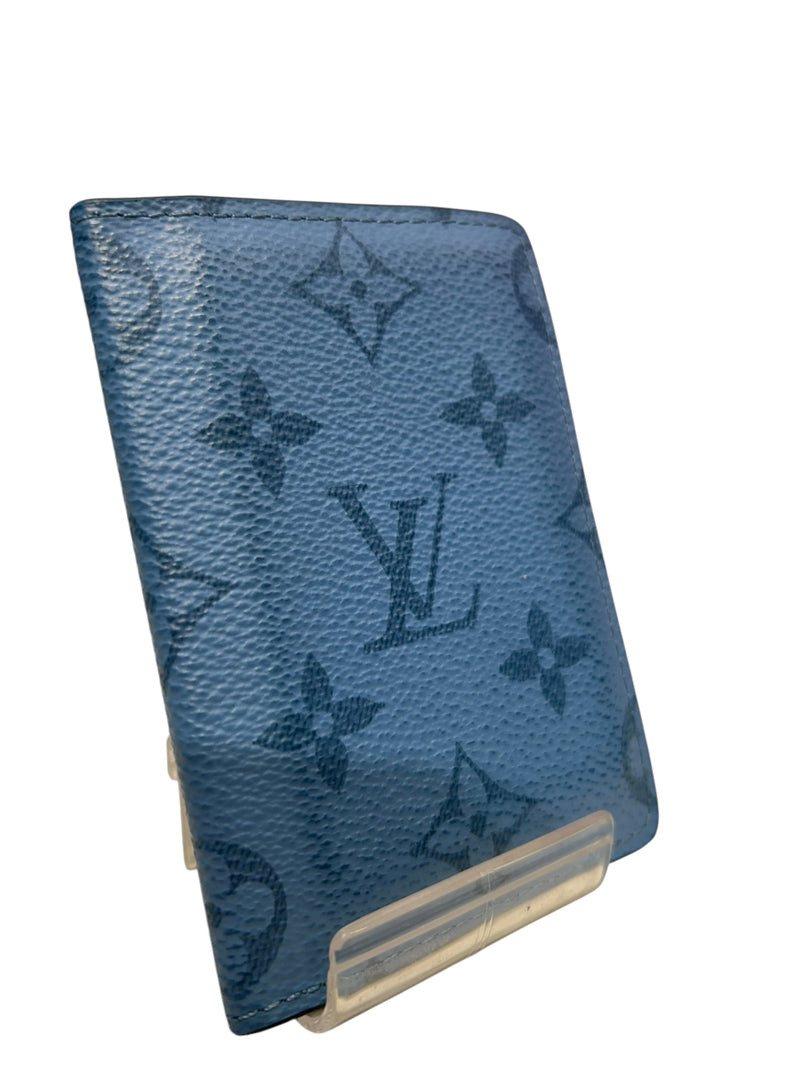 LOUIS VUITTON/Bifold Wallet/Monogram/Leather/BLU/DENIM BLUE MONOGRAM WALLET