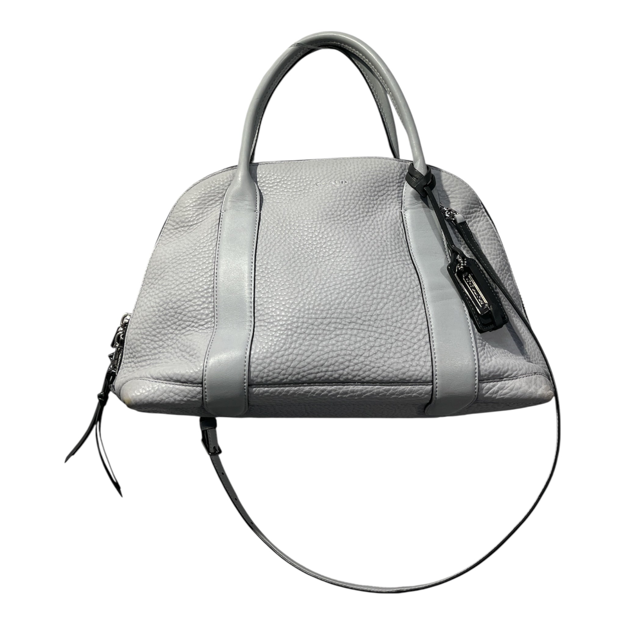 COACH/Hand Bag/Leather/GRY/SILVER DETAIL view 1
