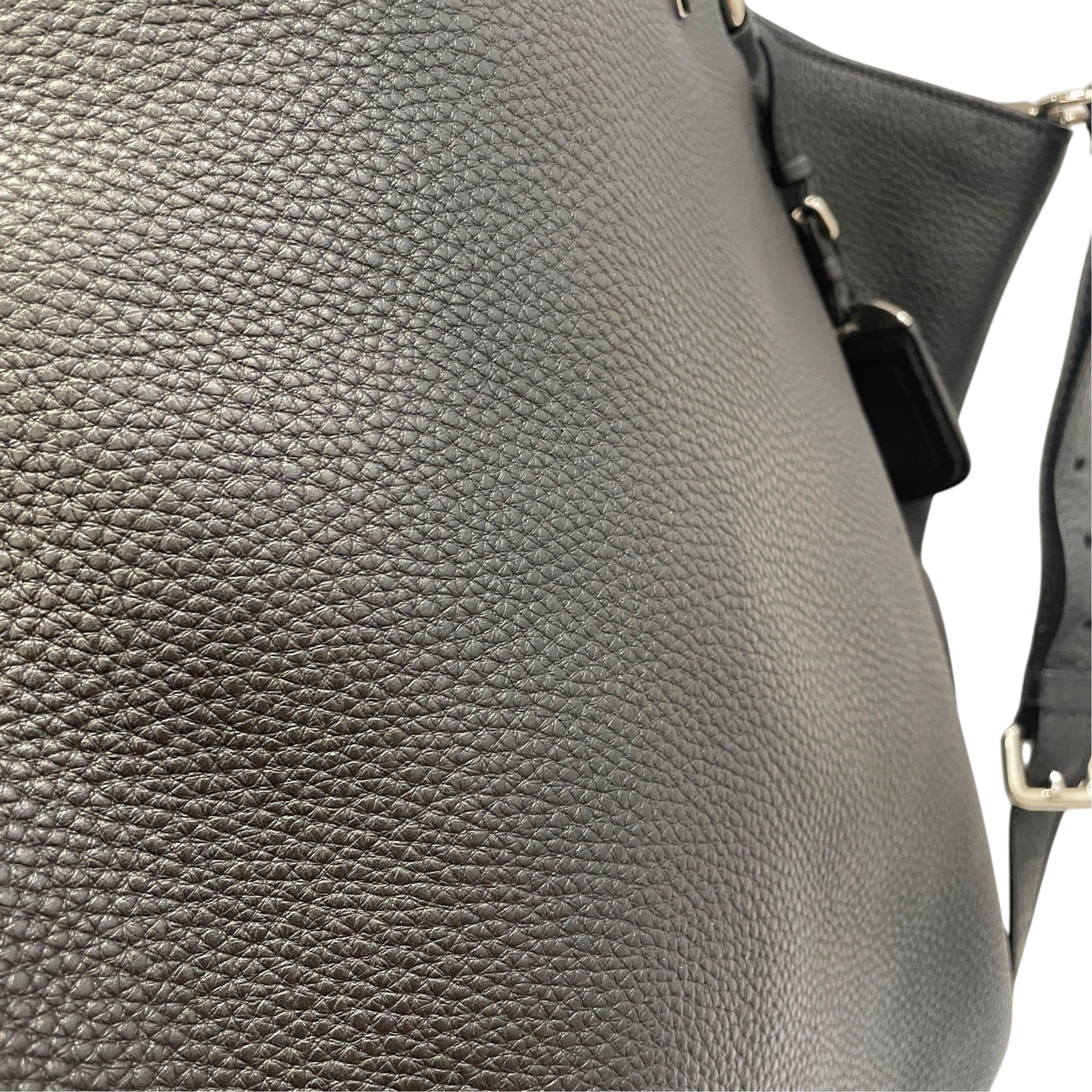 PRADA/Tote Bag/Leather/BLK/Vitello Daino pebbled leather view 6