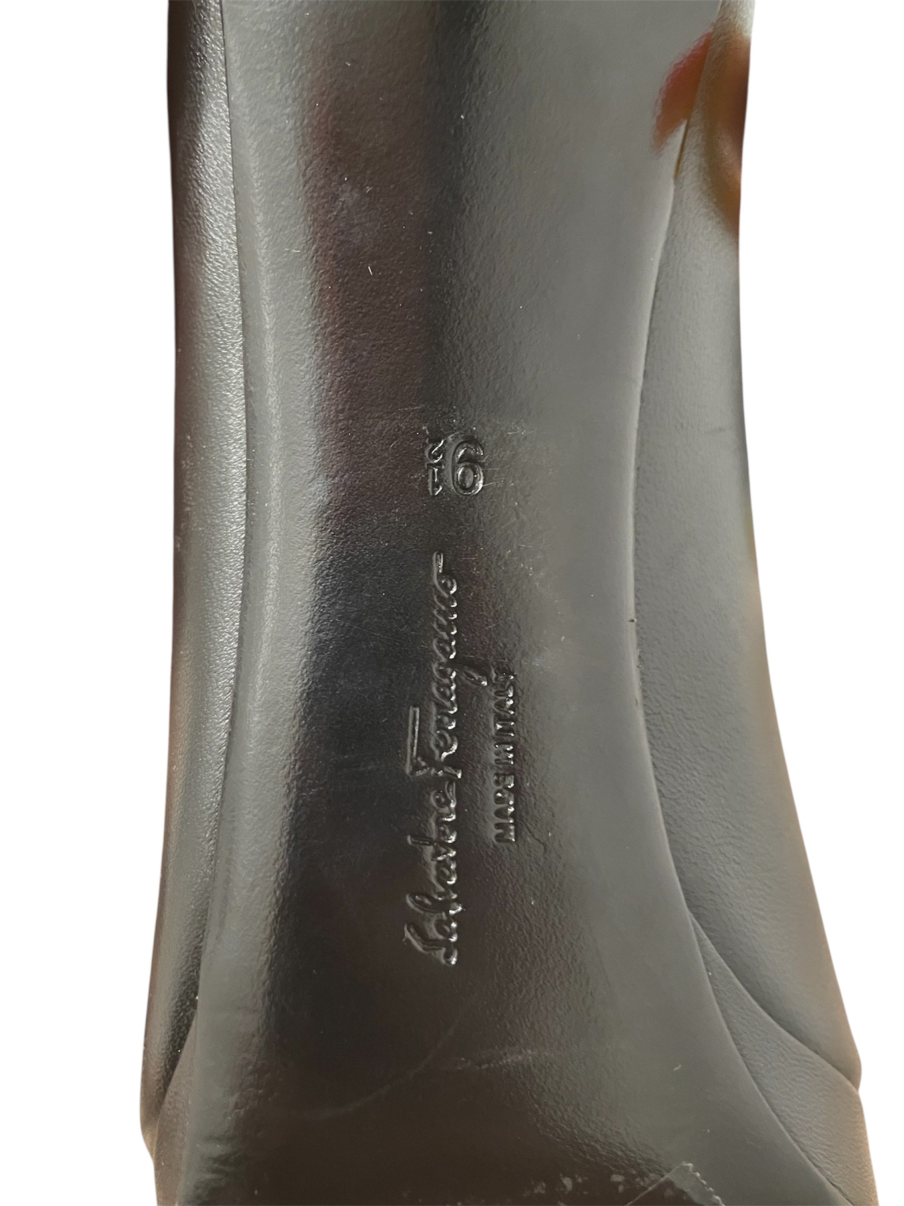 Salvatore Ferragamo/Heels/US 10.5/Leather/BLK/NERO NAPPA CALF view 5