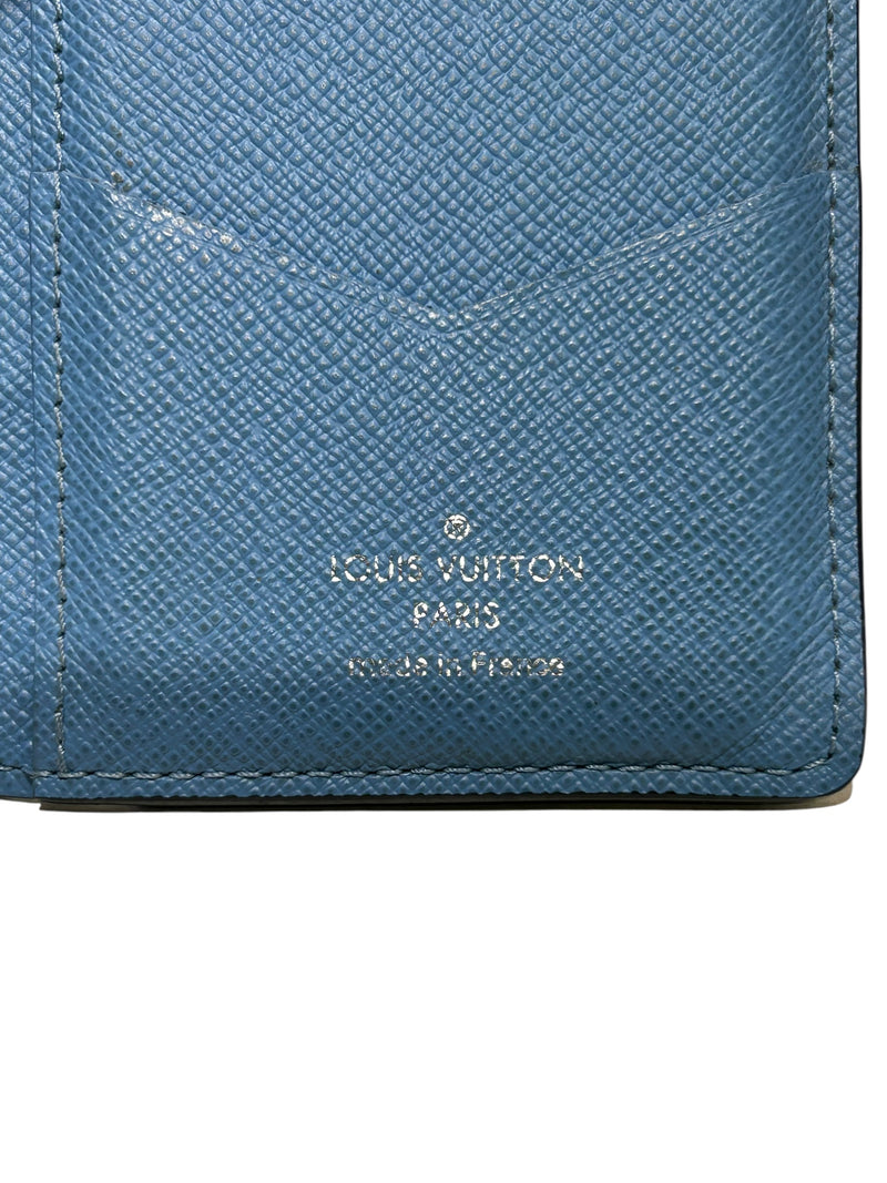 LOUIS VUITTON/Bifold Wallet/Monogram/Leather/BLU/DENIM BLUE MONOGRAM WALLET