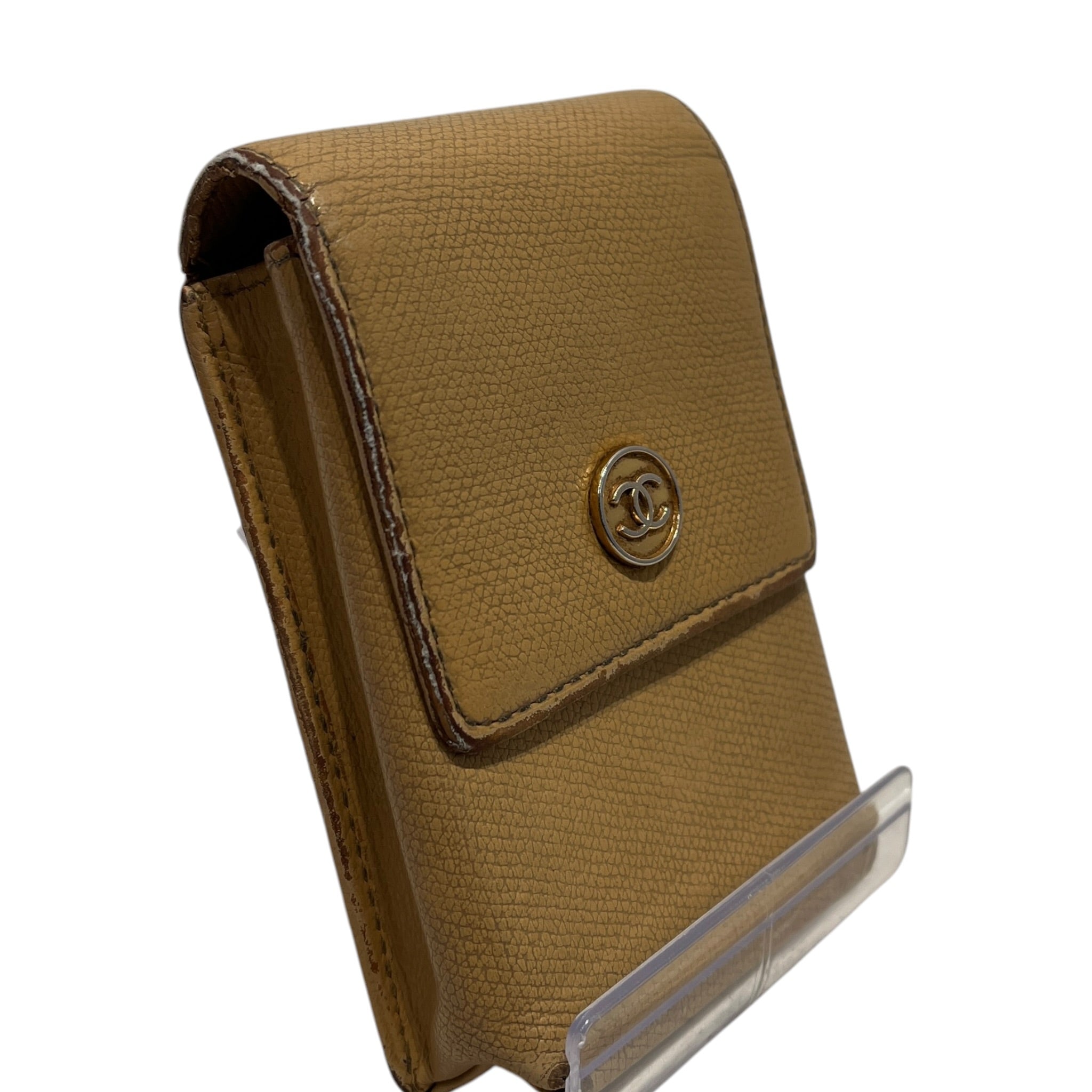 CHANEL/Cigarette Case/Leather/BEG/L's/BEIGE CIGARETTE CASE GOLD LOGO view 6
