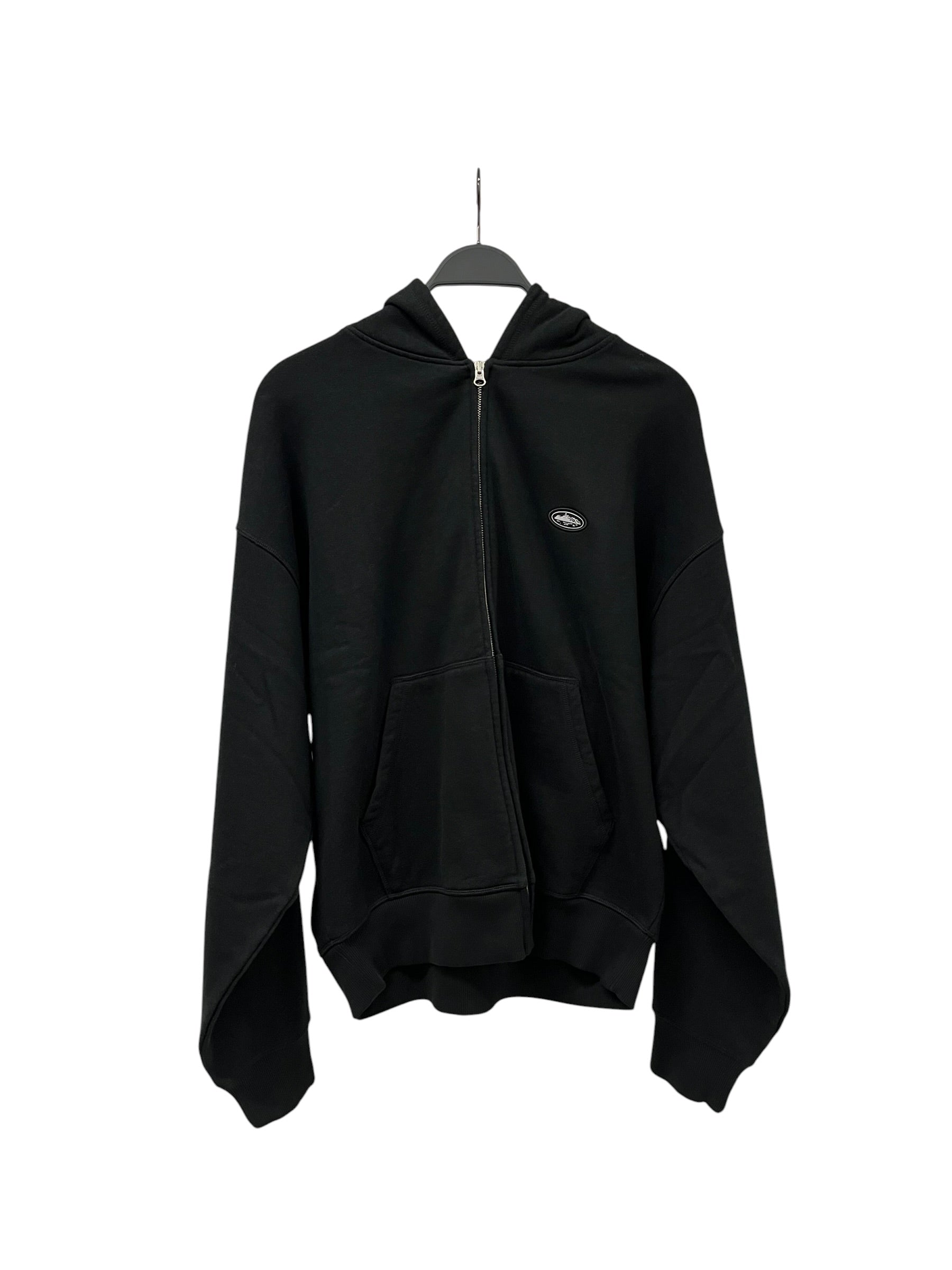 Corteiz/Zip Up Hoodie/L/Cotton/BLK/SMALL CHEST LOGO view 1