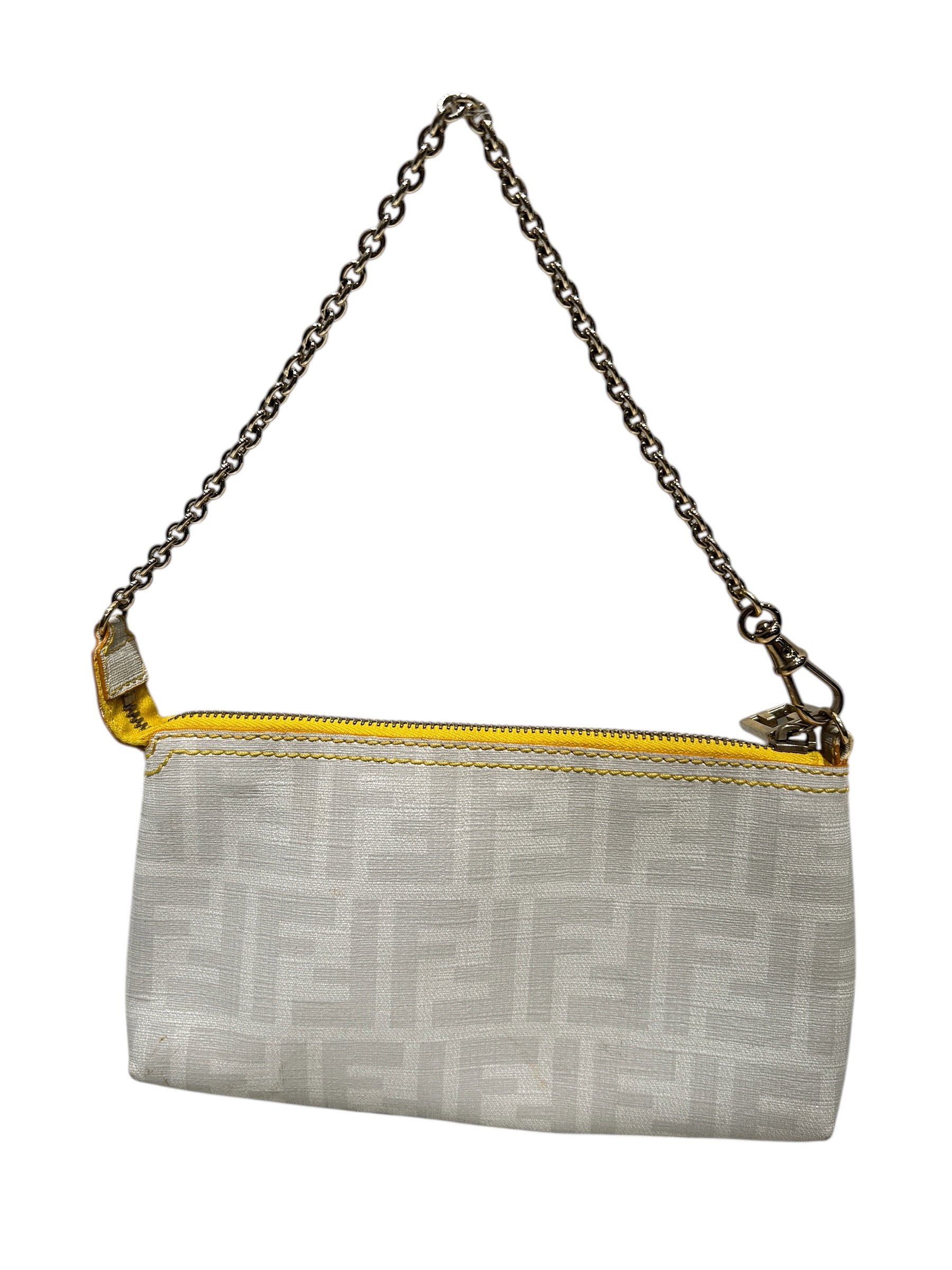 FENDI/Pouch/Monogram/Leather/WHT/ZUCCA CHAIN view 2