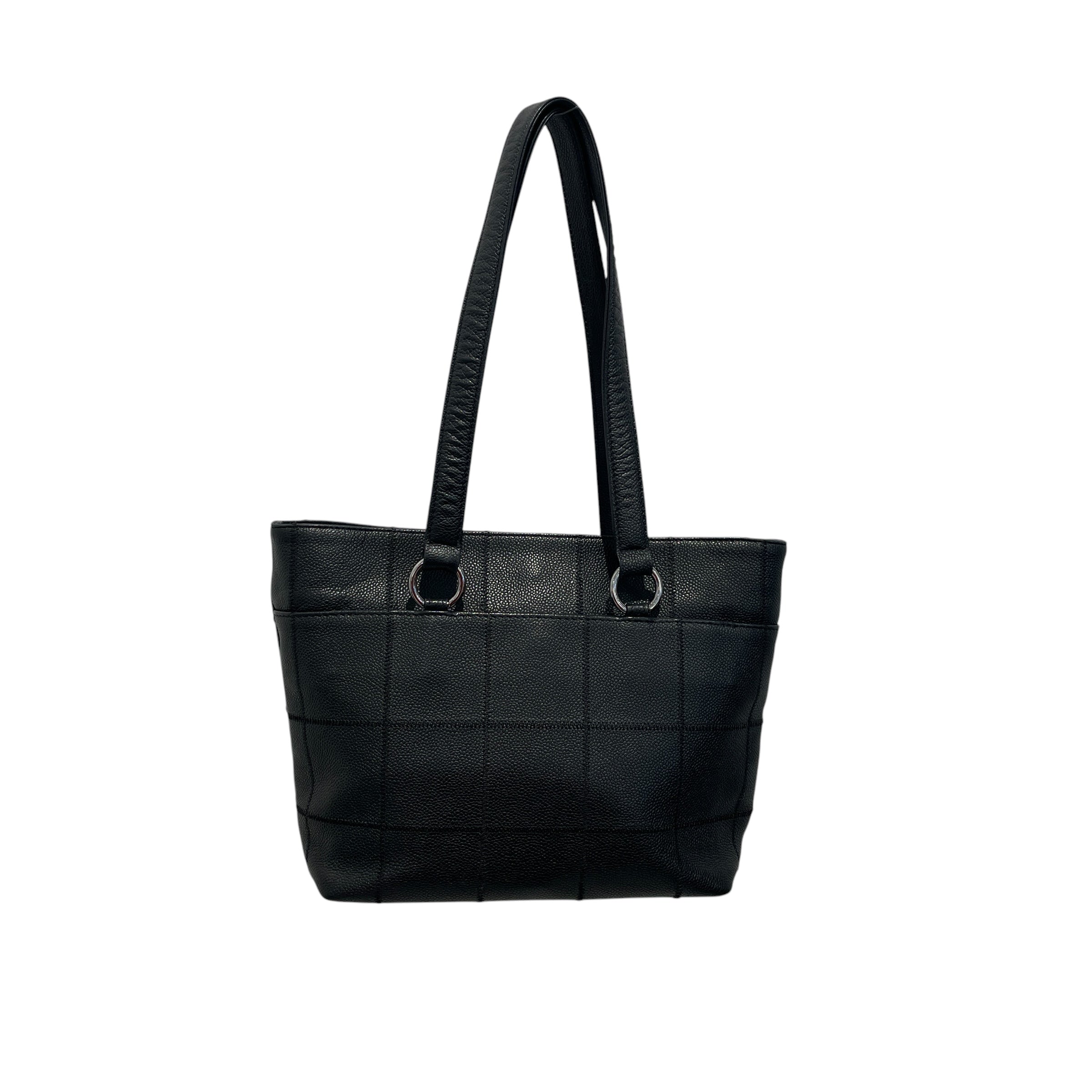 CHANEL/Hand Bag/Leather/BLK/LAX SQUARE QUILT TOTE view 2