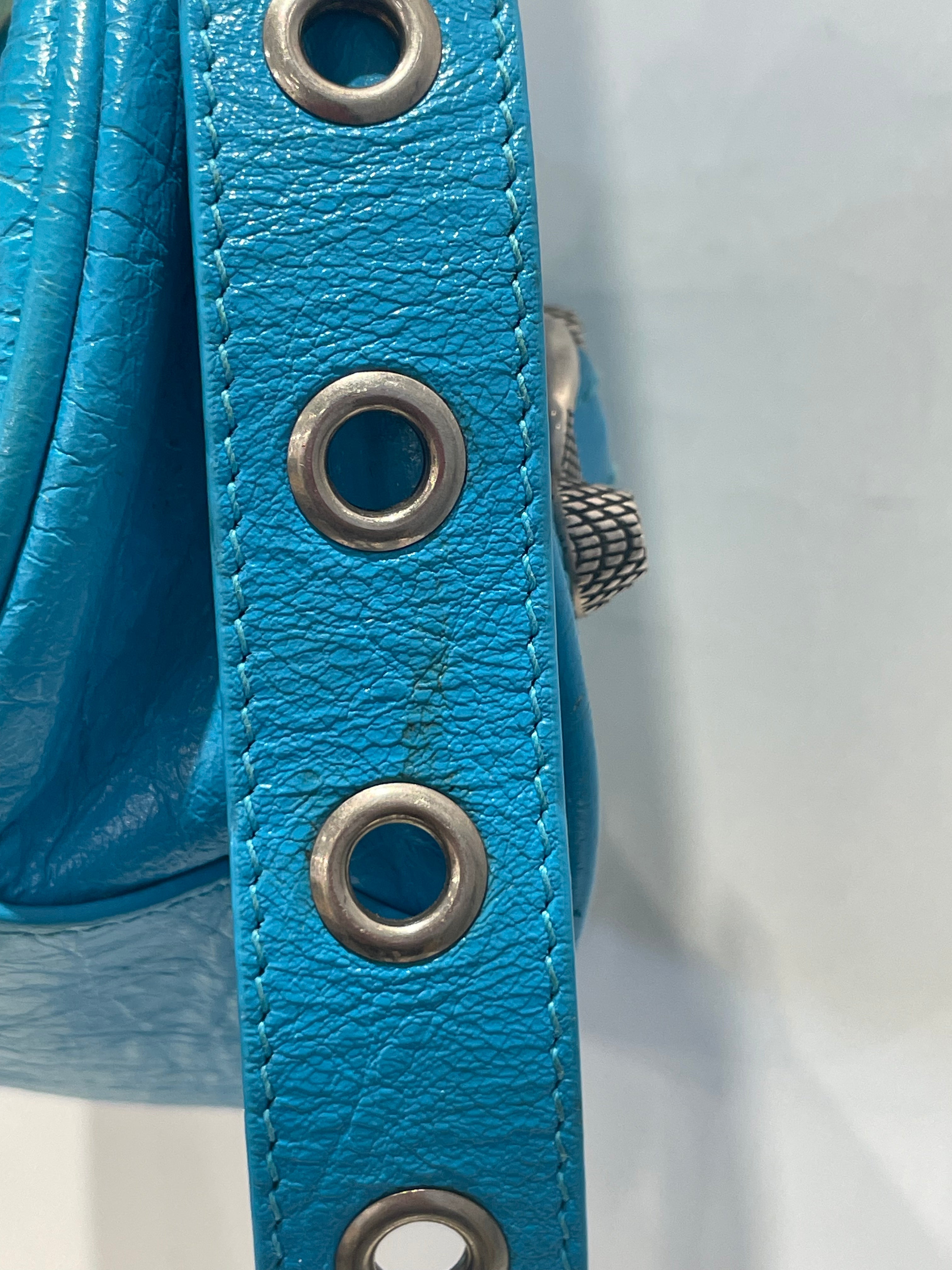 BALENCIAGA/Hand Bag/Leather/BLU/LA CAGOLE XS view 6