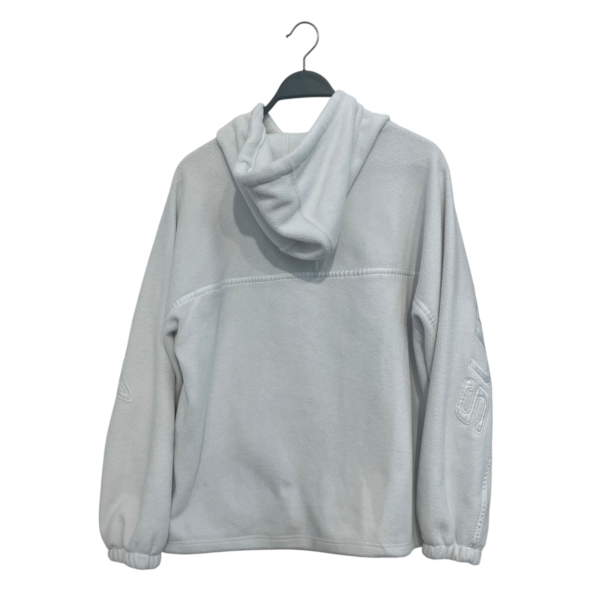 Supreme/Fleece Jkt/L/Polyester/WHT/qzip w supreme logo embroidery view 2