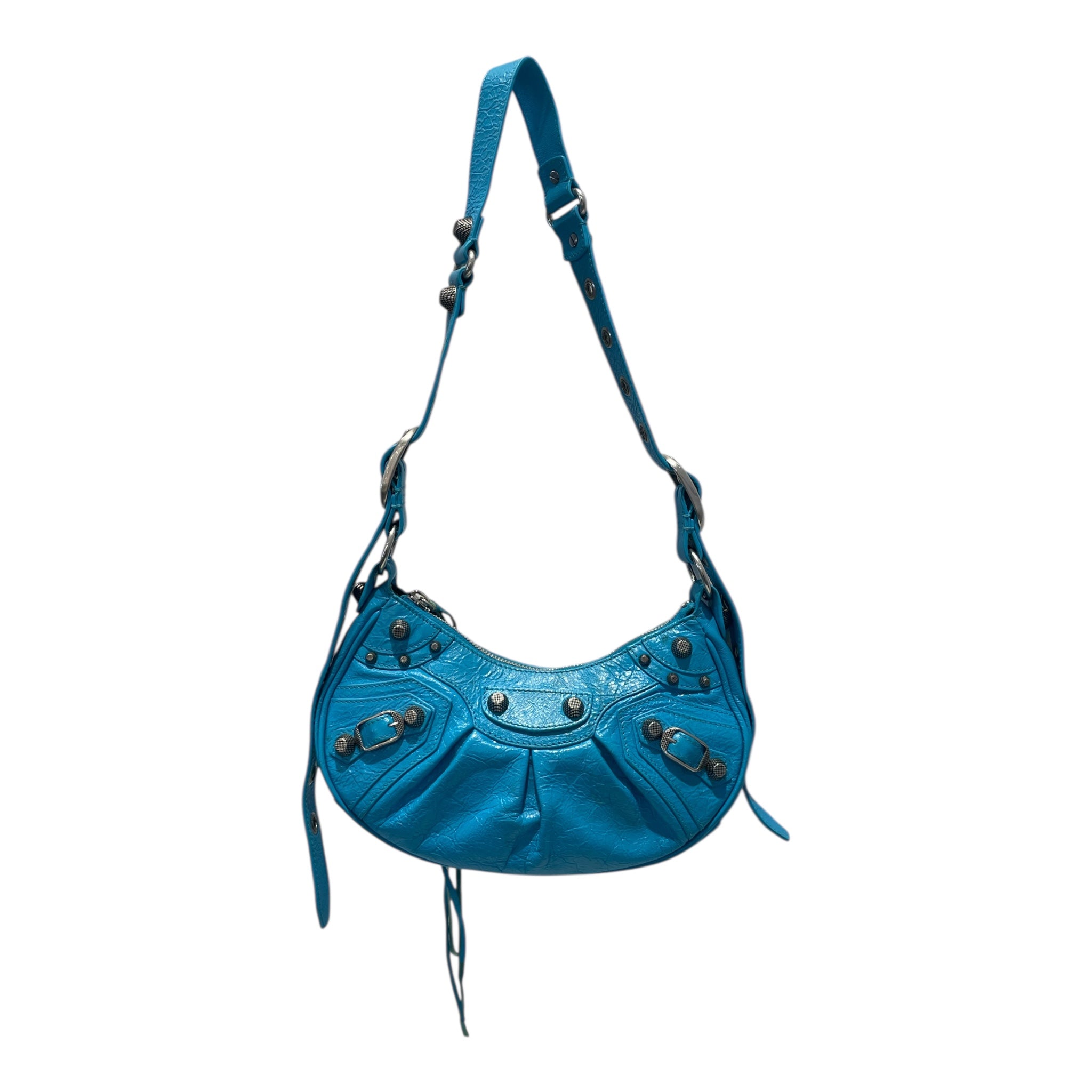 BALENCIAGA/Hand Bag/Leather/BLU/LA CAGOLE XS view 1
