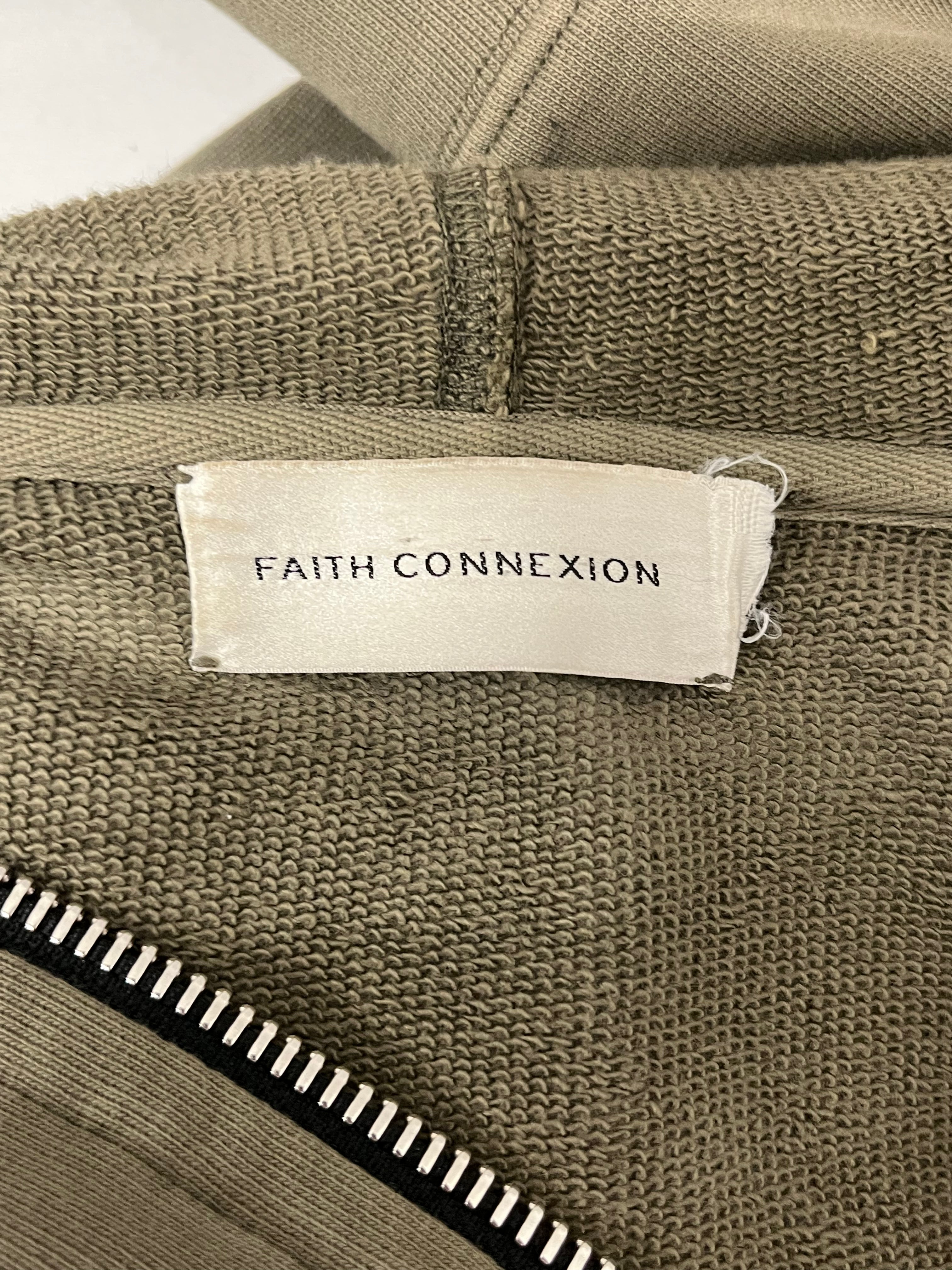 Faith Connexion/Zip Up Hoodie/M/Cotton/GRN/SIDE TIE ZIP HOODIE view 3