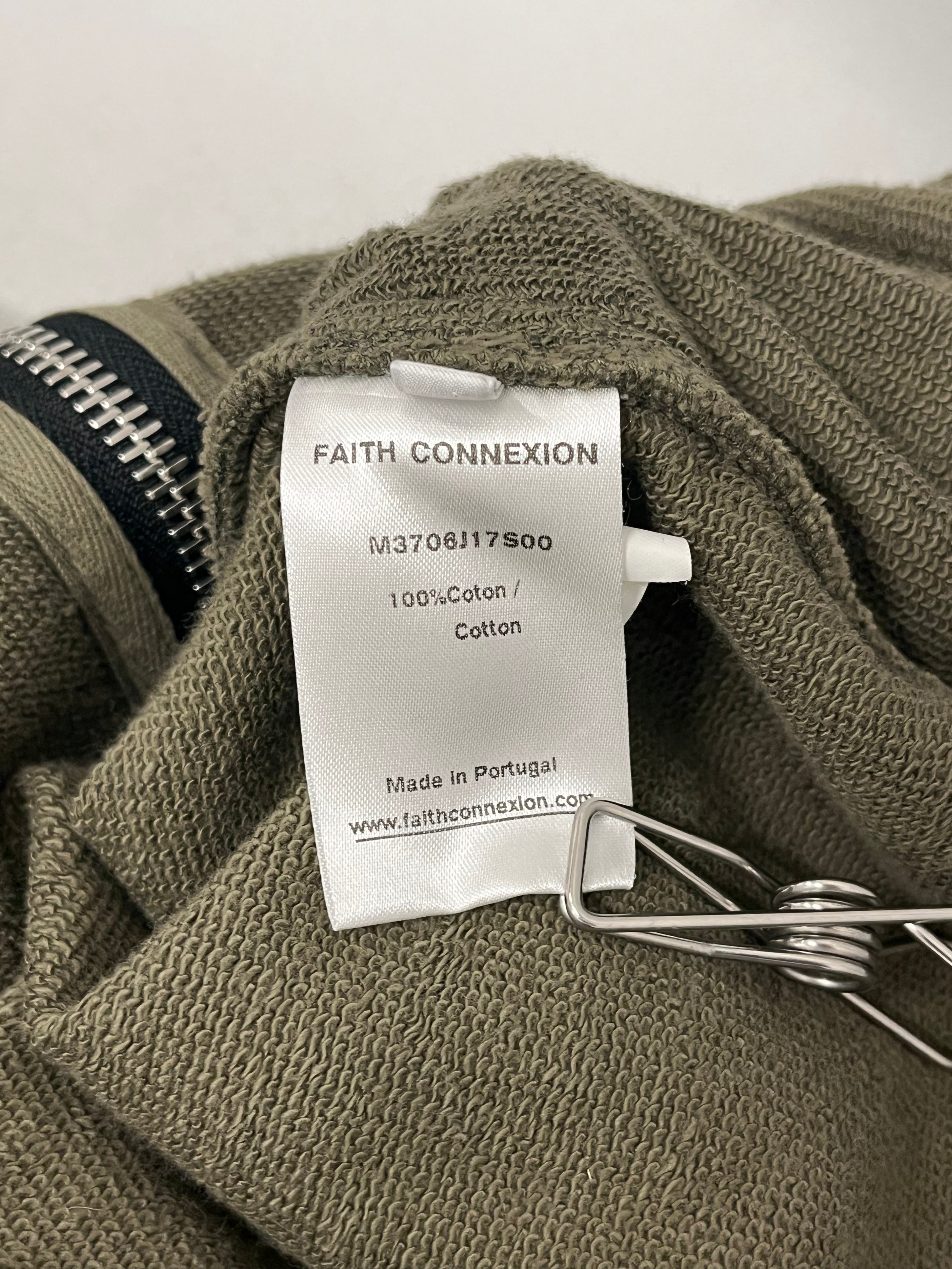 Faith Connexion/Zip Up Hoodie/M/Cotton/GRN/SIDE TIE ZIP HOODIE view 4