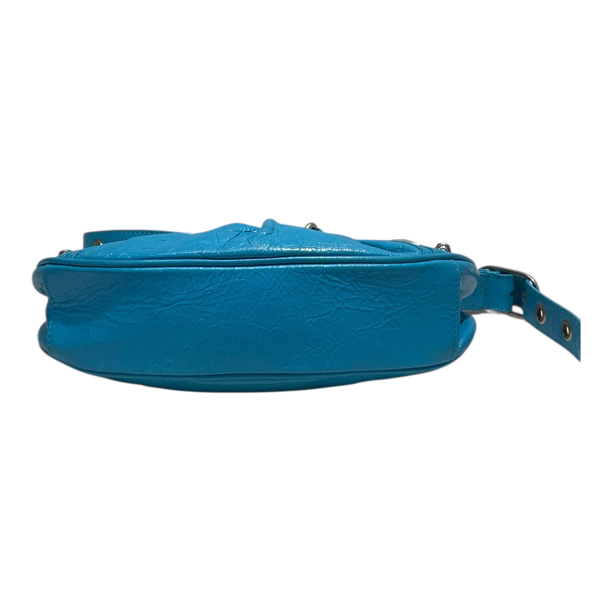 BALENCIAGA/Hand Bag/Leather/BLU/LA CAGOLE XS view 3