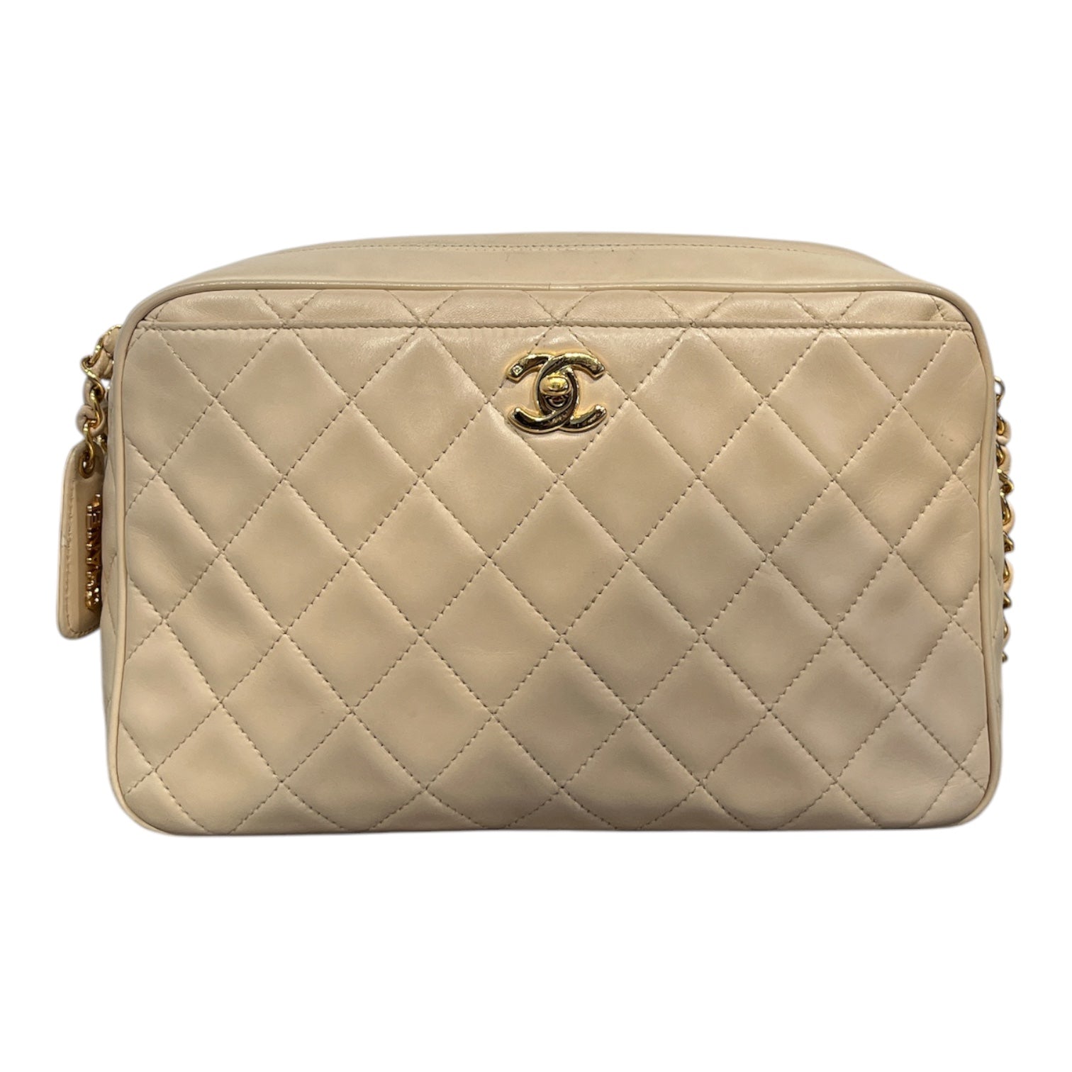 CHANEL/Hand Bag/Leather/CRM/CC camera bag view 1