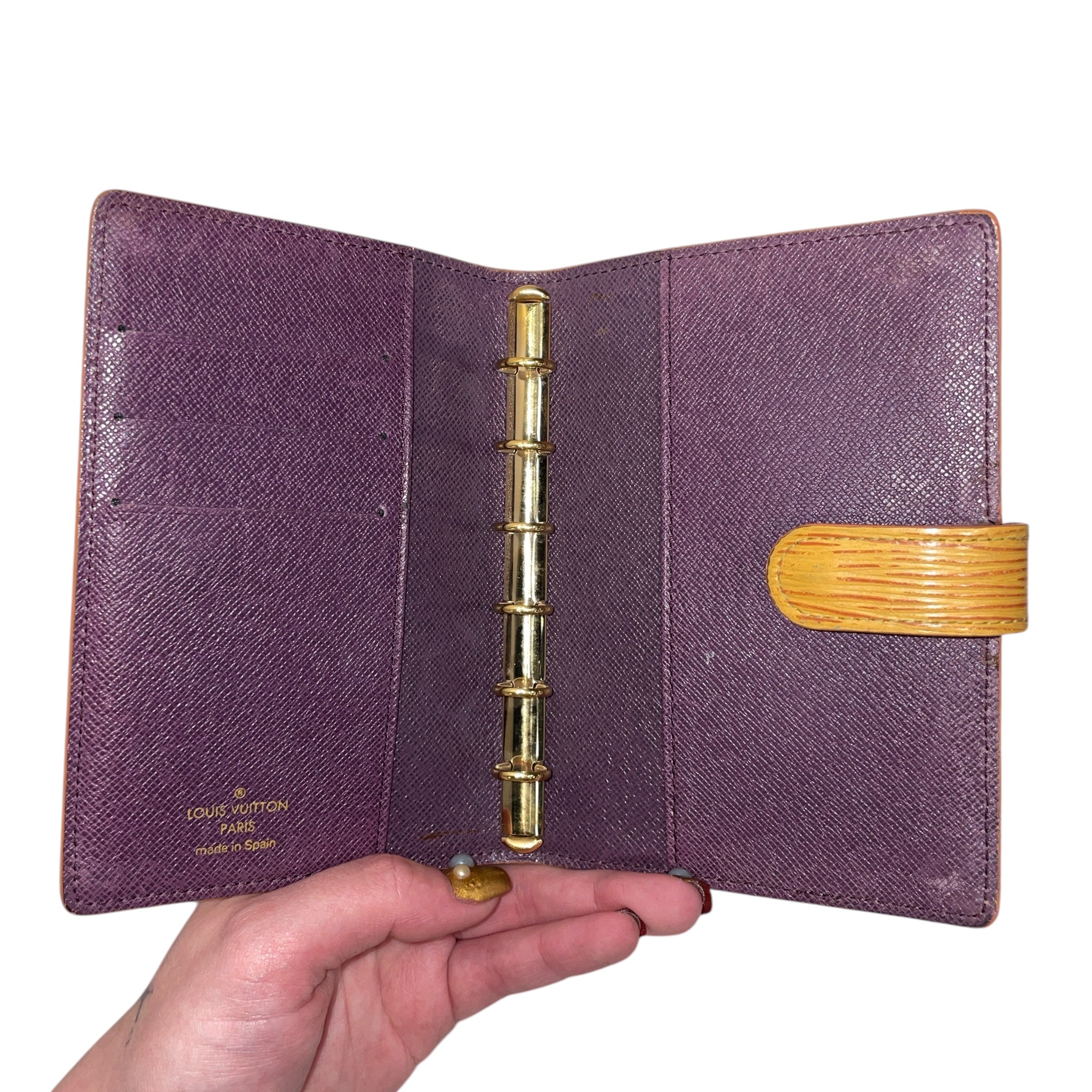 LOUIS VUITTON/Bifold Wallet/Leather/YEL/L's/EPI LEATHER AGENDA COVER view 4